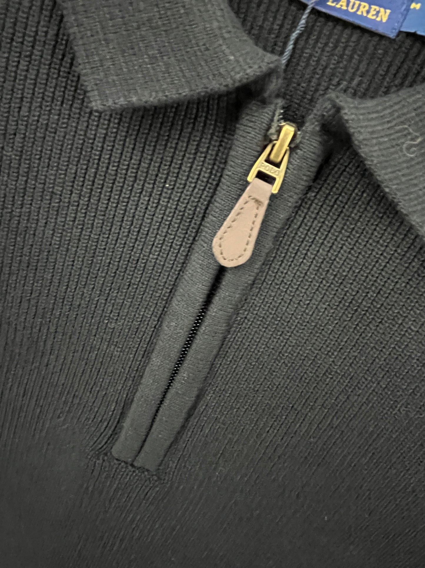 Ralph Lauren Black Half Zip-up Sweater