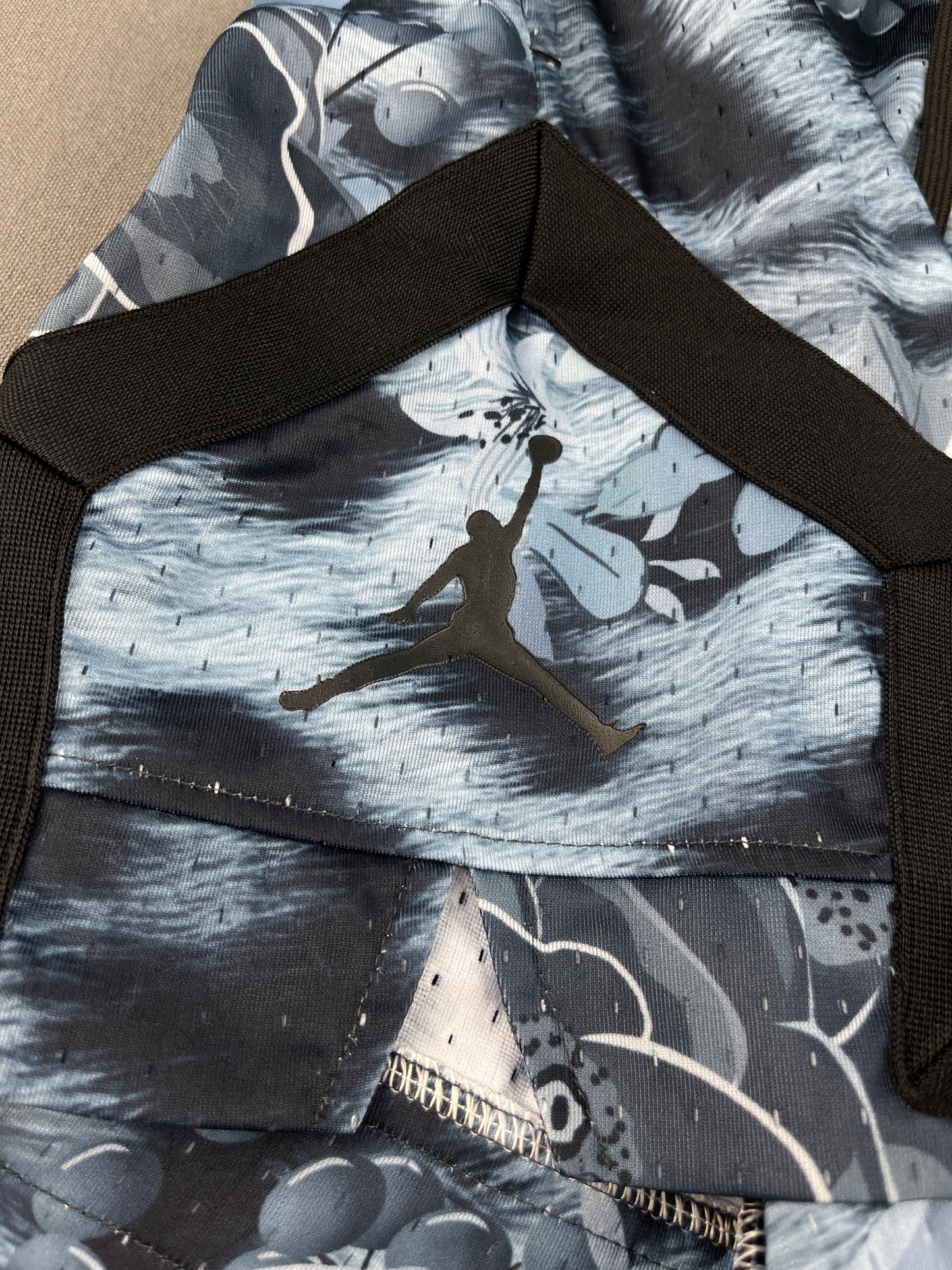 Jordan Blue & Black Floral Diamond Shorts