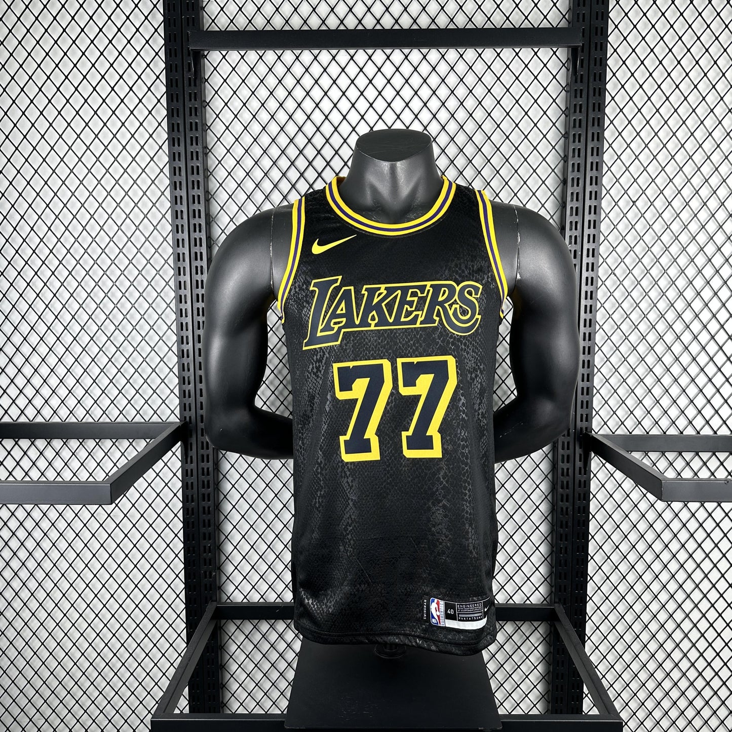 Doncic 77 Black Lakers Heat Pressed Edition