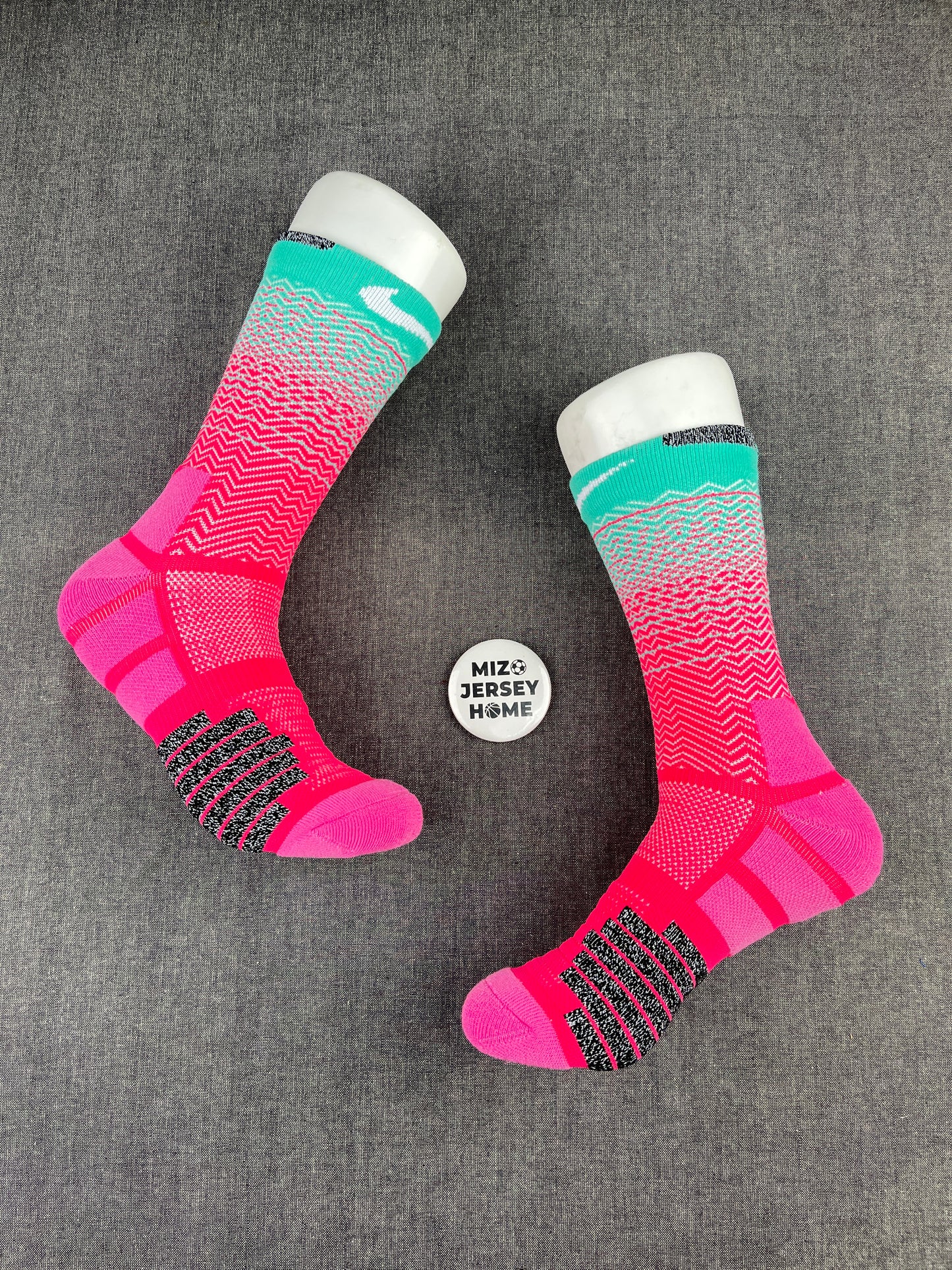 NBA Nike Pink & Green Crew Socks