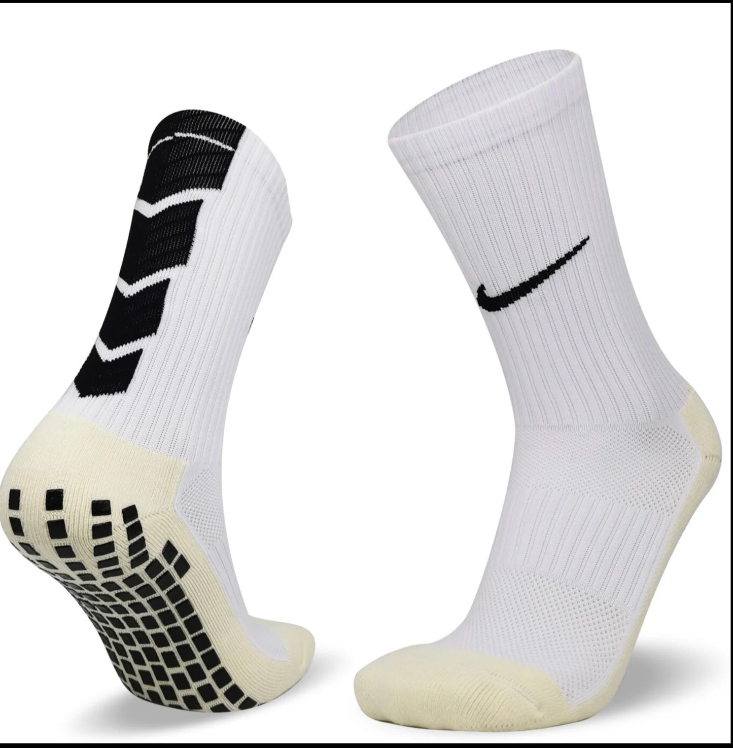 NIKE White Grip Crew Socks