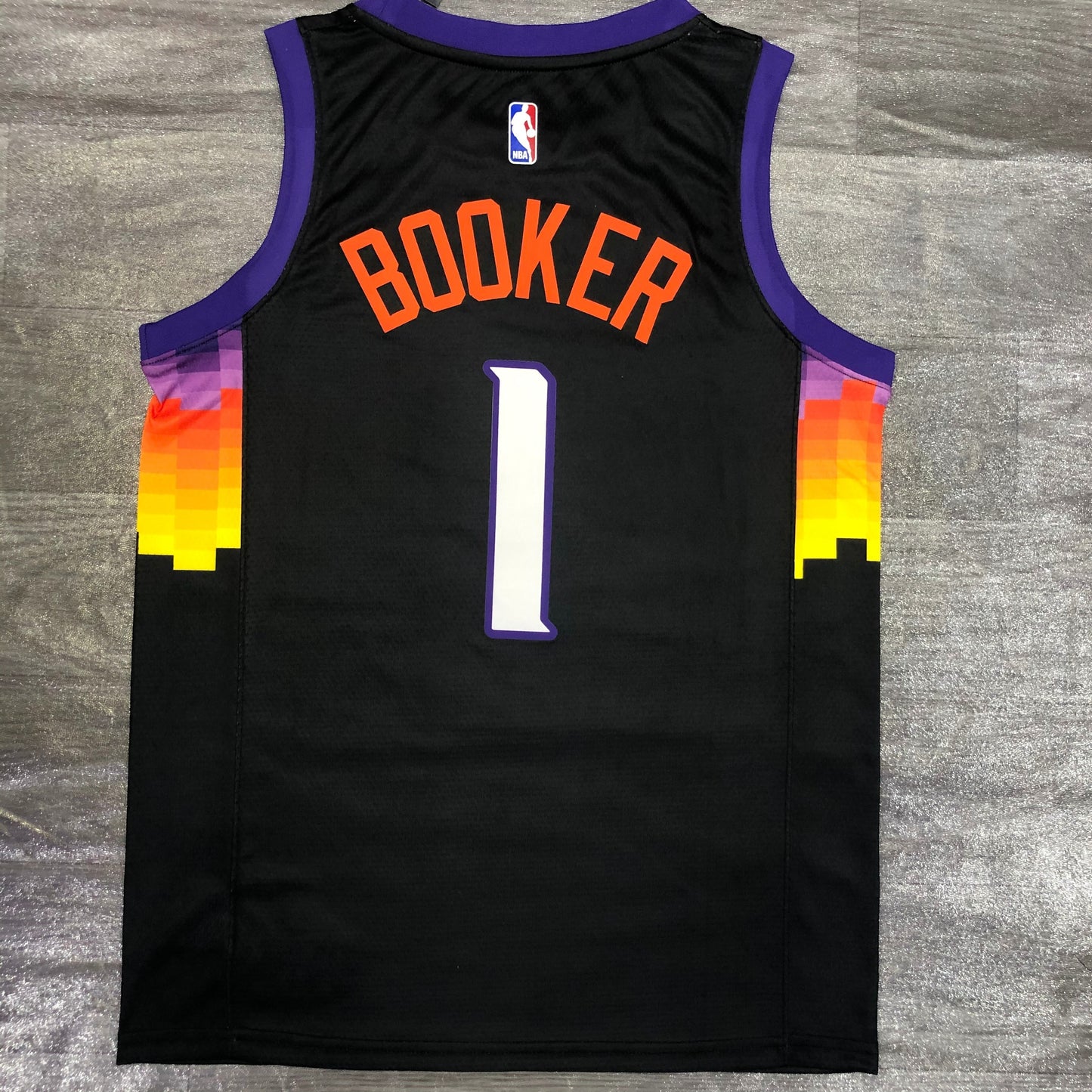 BOOKER 1 Black The Valley Heat Pressed Edition NBA Jersey
