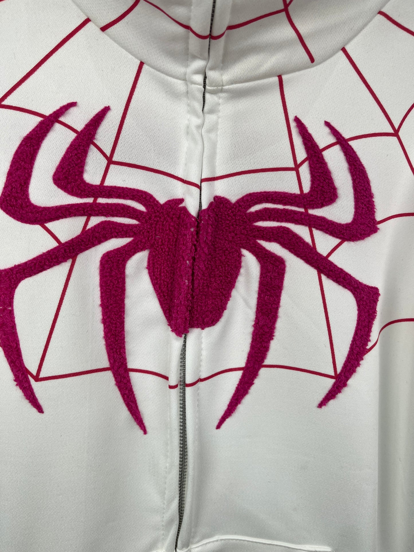 Spiderman White Zip-up Hoodie
