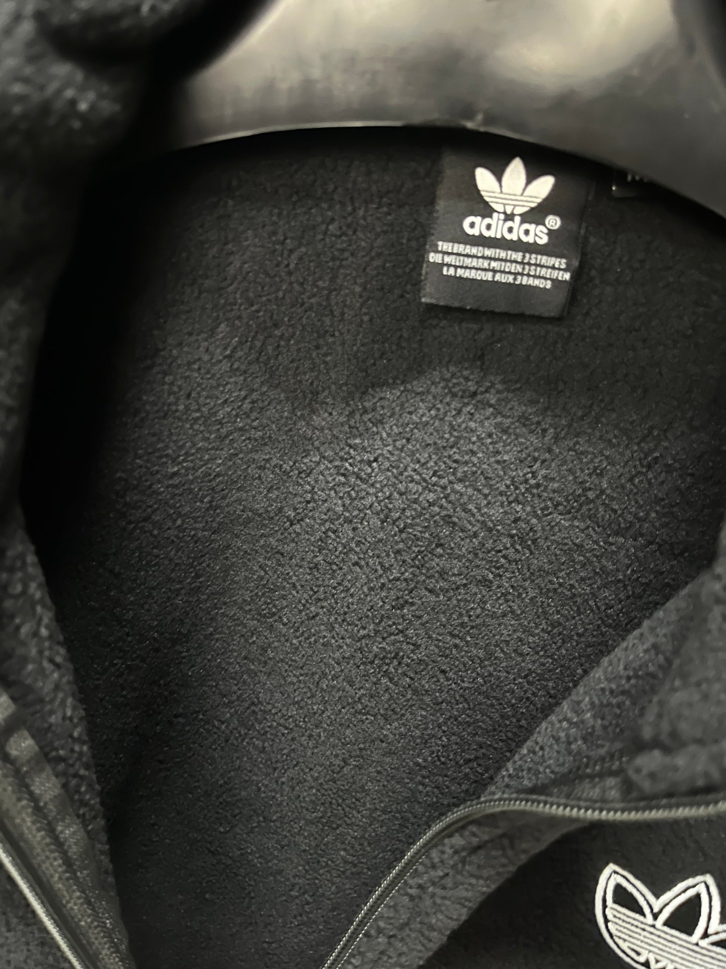 ADIDAS Black Sherpa Fleece Jacket