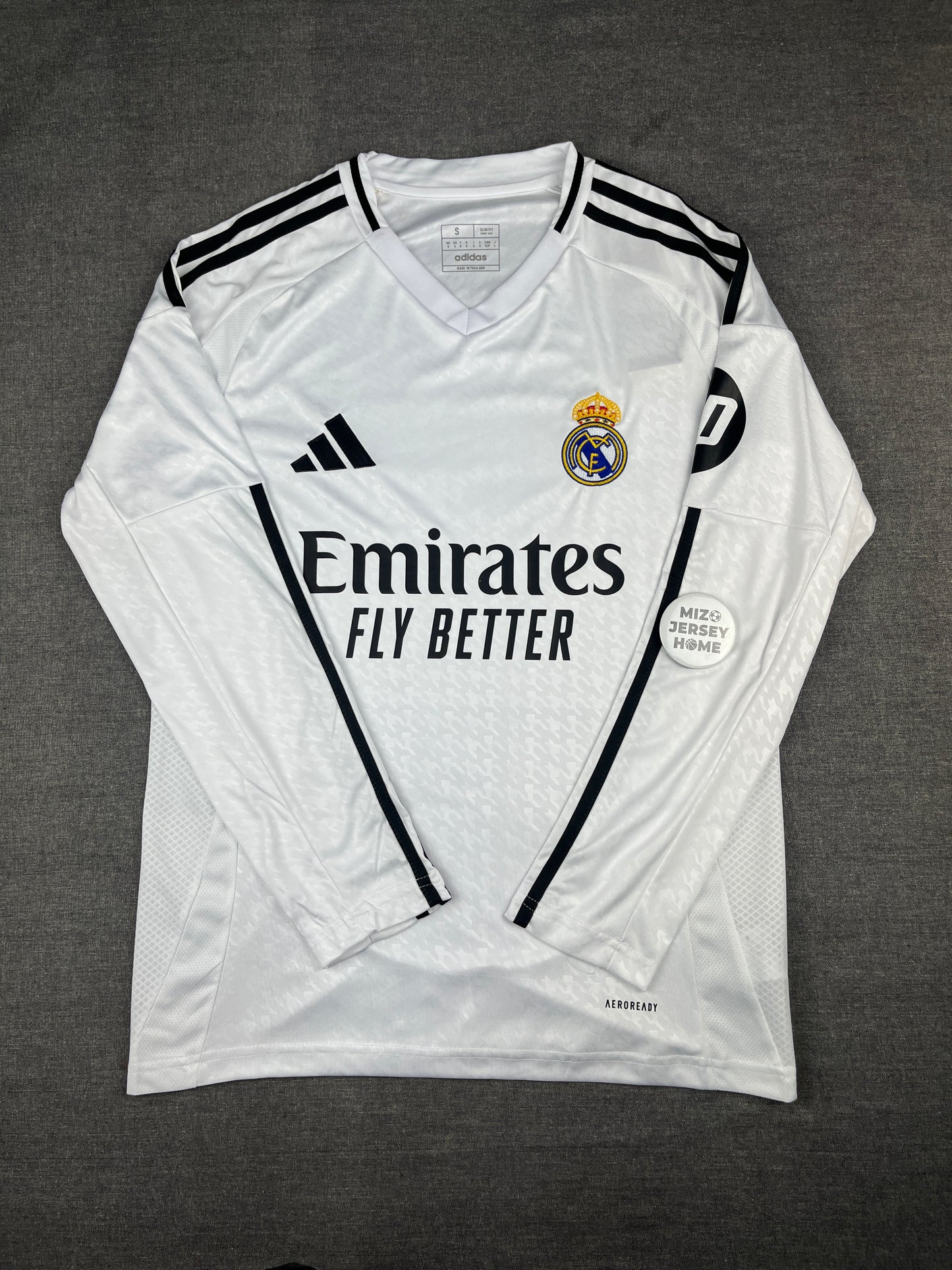 Real Madrid Home Jersey 24-25 Fan Version Long Sleeves