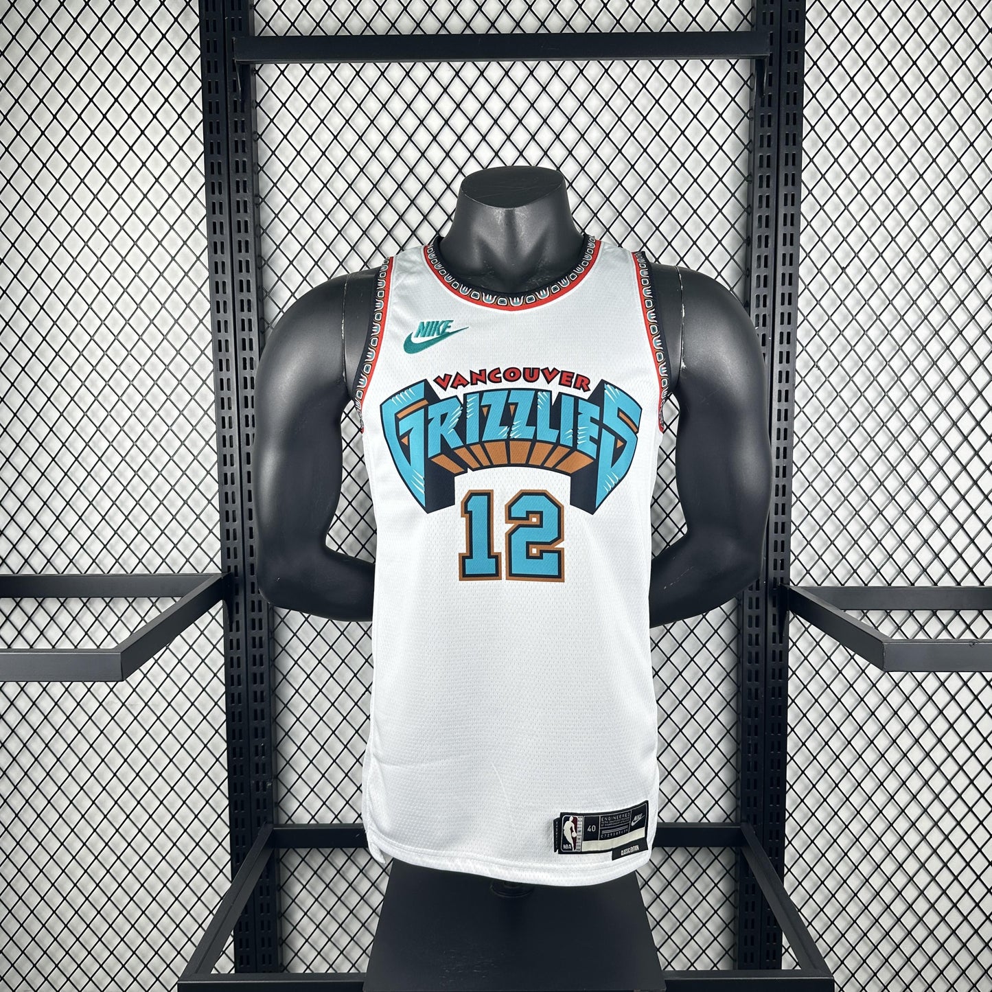 MORANT 12 White Memphis Grizzlies Heat Pressed Edition NBA Jersey