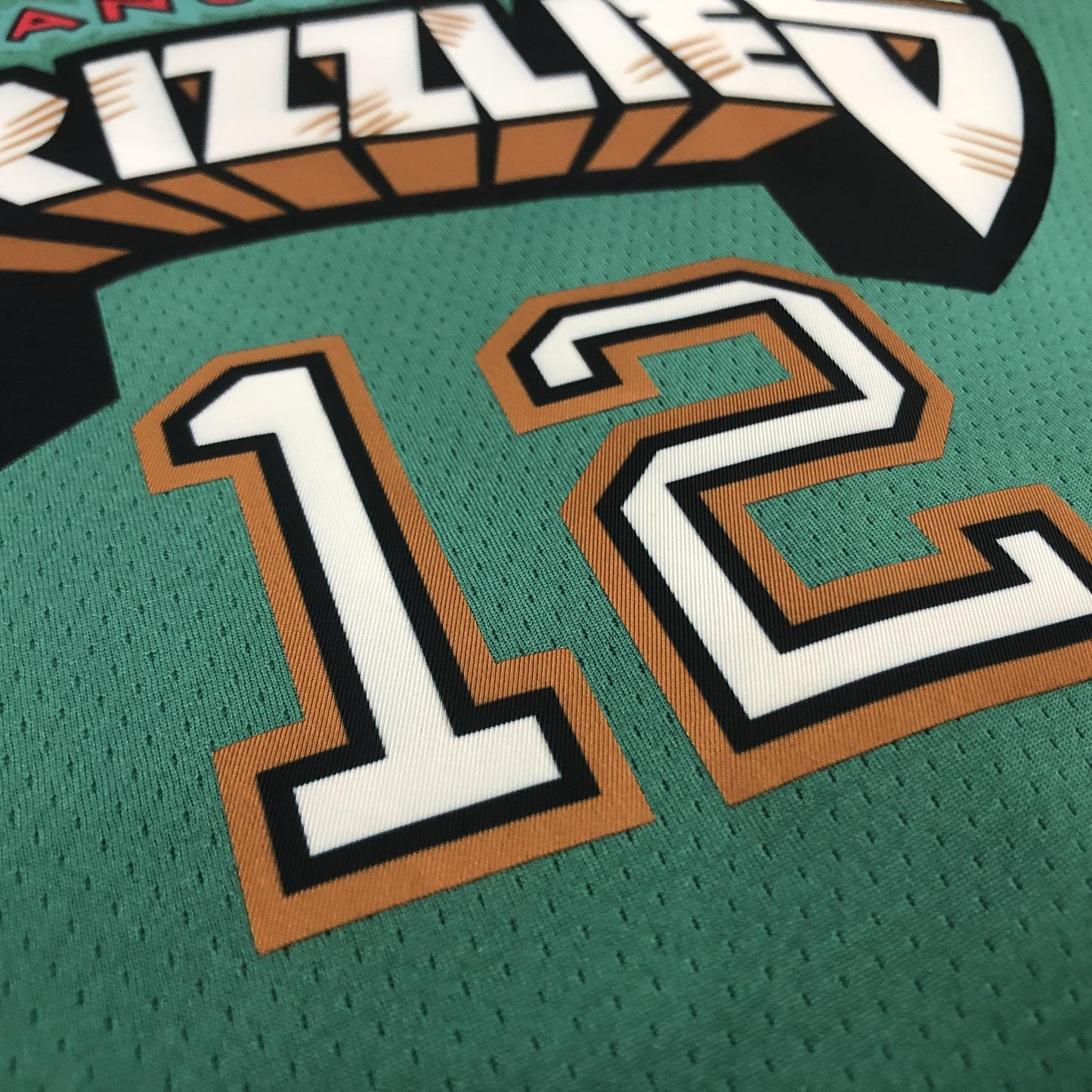 MORANT 12 Green Memphis Grizzlies Heat Pressed Edition NBA Jersey