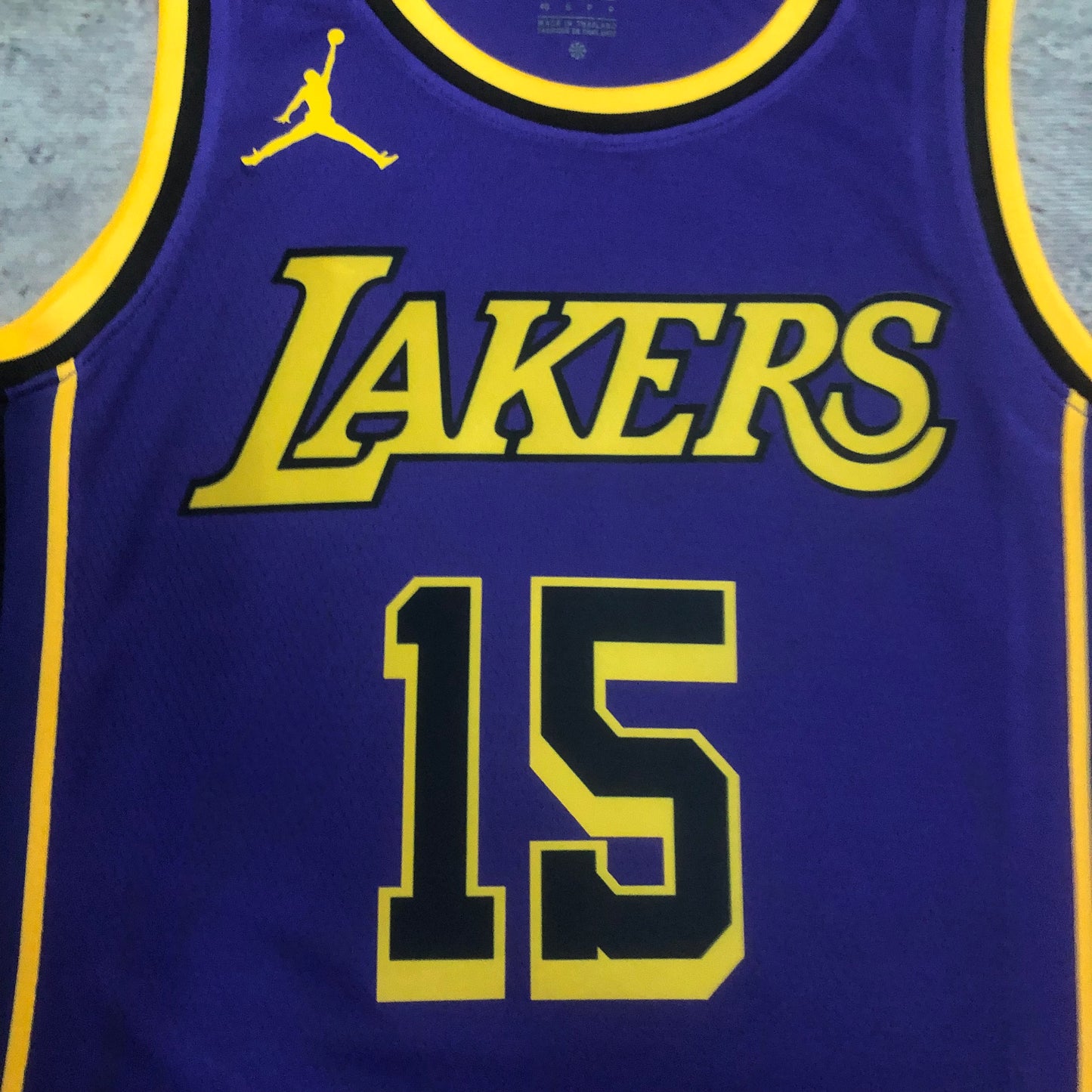 Reaves 15 Purple Lakers Heat Pressed Edition