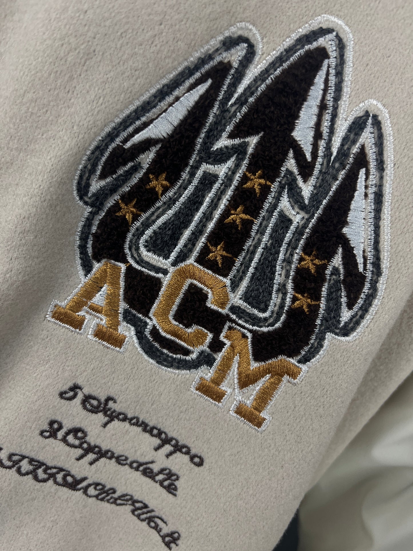 AC Milan Debut Off White Varsity Jacket