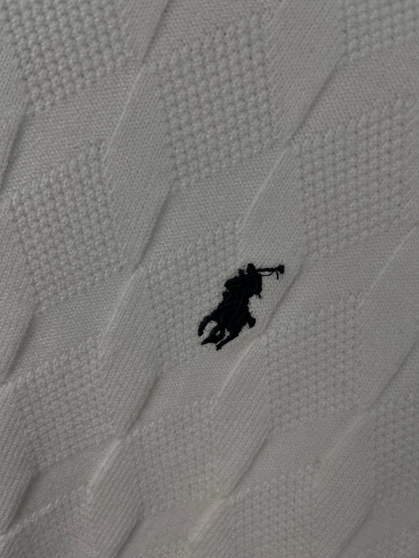 Ralph Lauren Quarter Zip Soft Sweater White