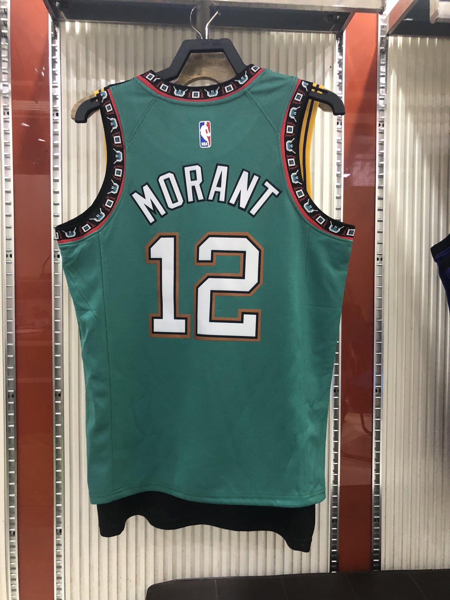 MORANT 12 Green Memphis Grizzlies Heat Pressed Edition NBA Jersey