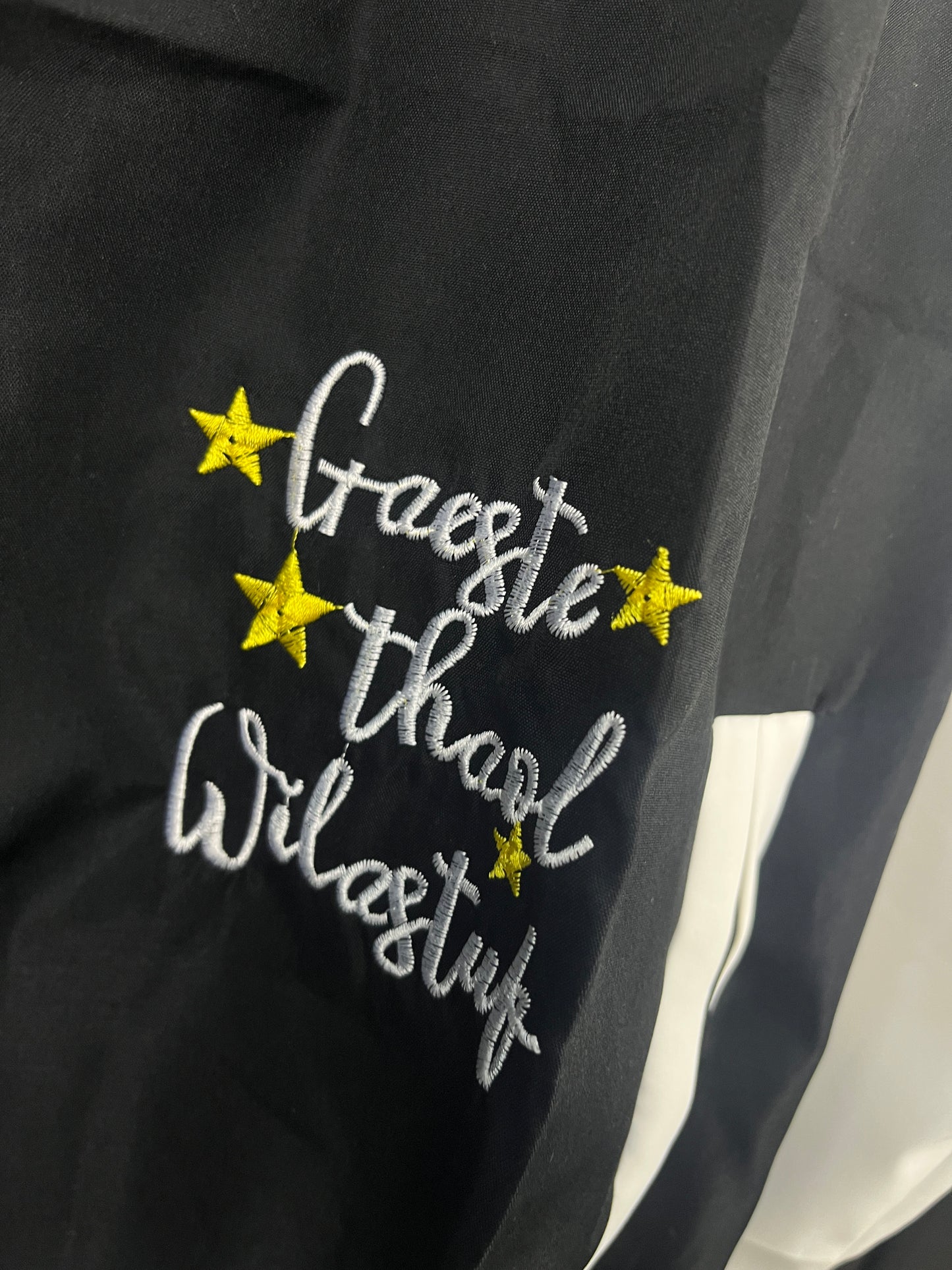 Black With White Trim Varsity Jacket