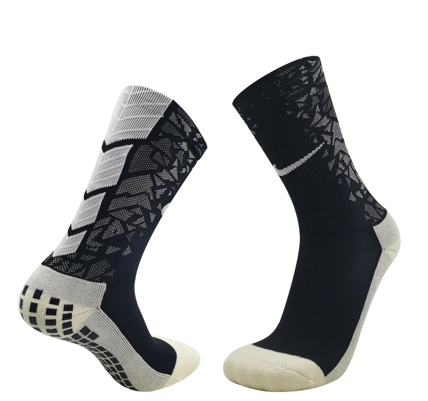 Nike Black Stripes Grip Socks Crew