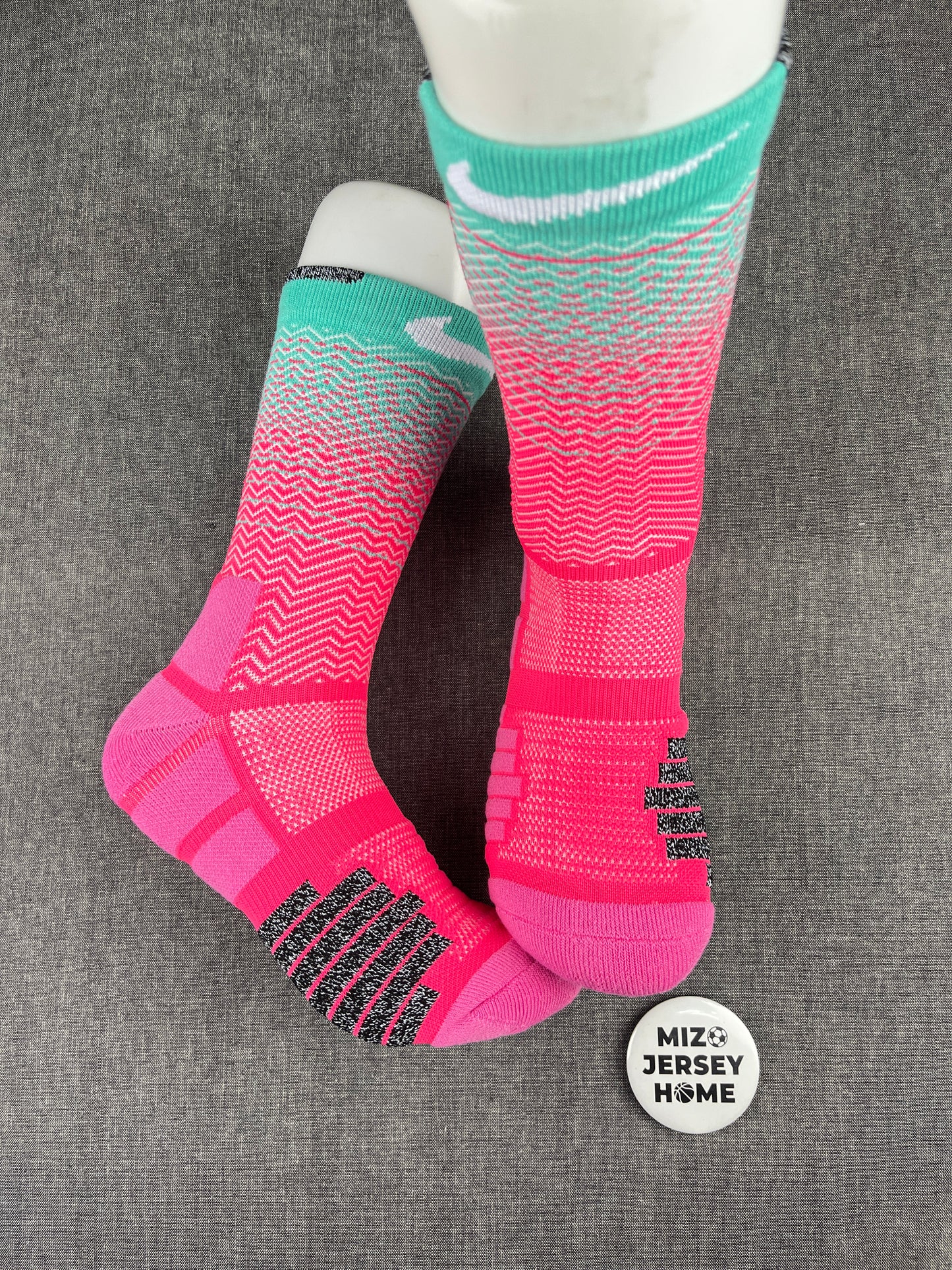 NBA Nike Pink & Green Crew Socks