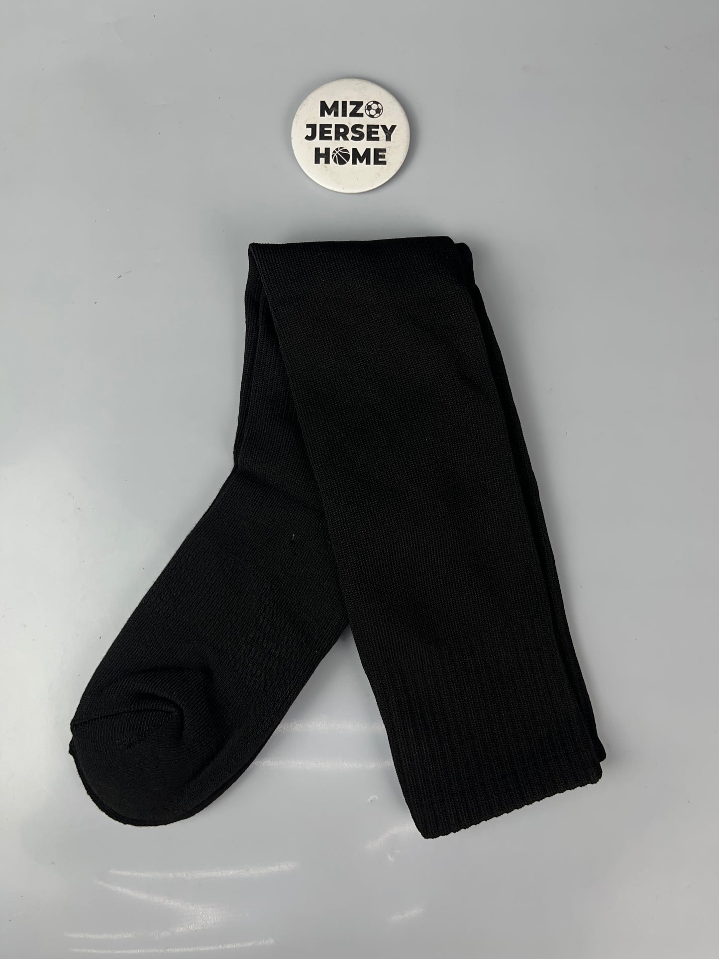 Black Knee Length Football Socks