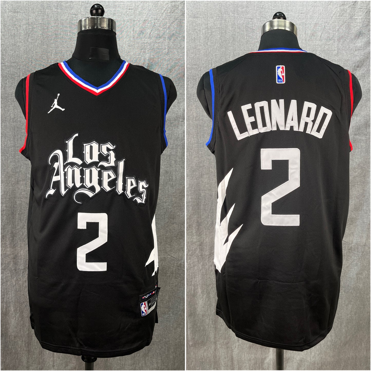 Leonard 2 Black Los Angeles Clippers NBA Jersey