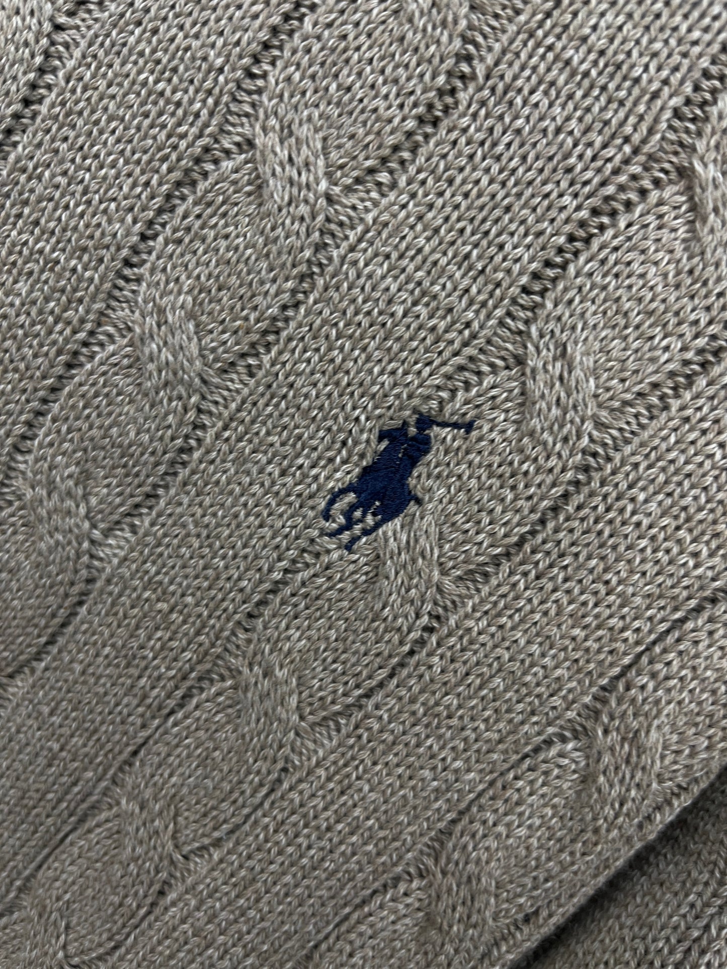 Ralph Lauren Patterned Sand Half Zip-up Sweater