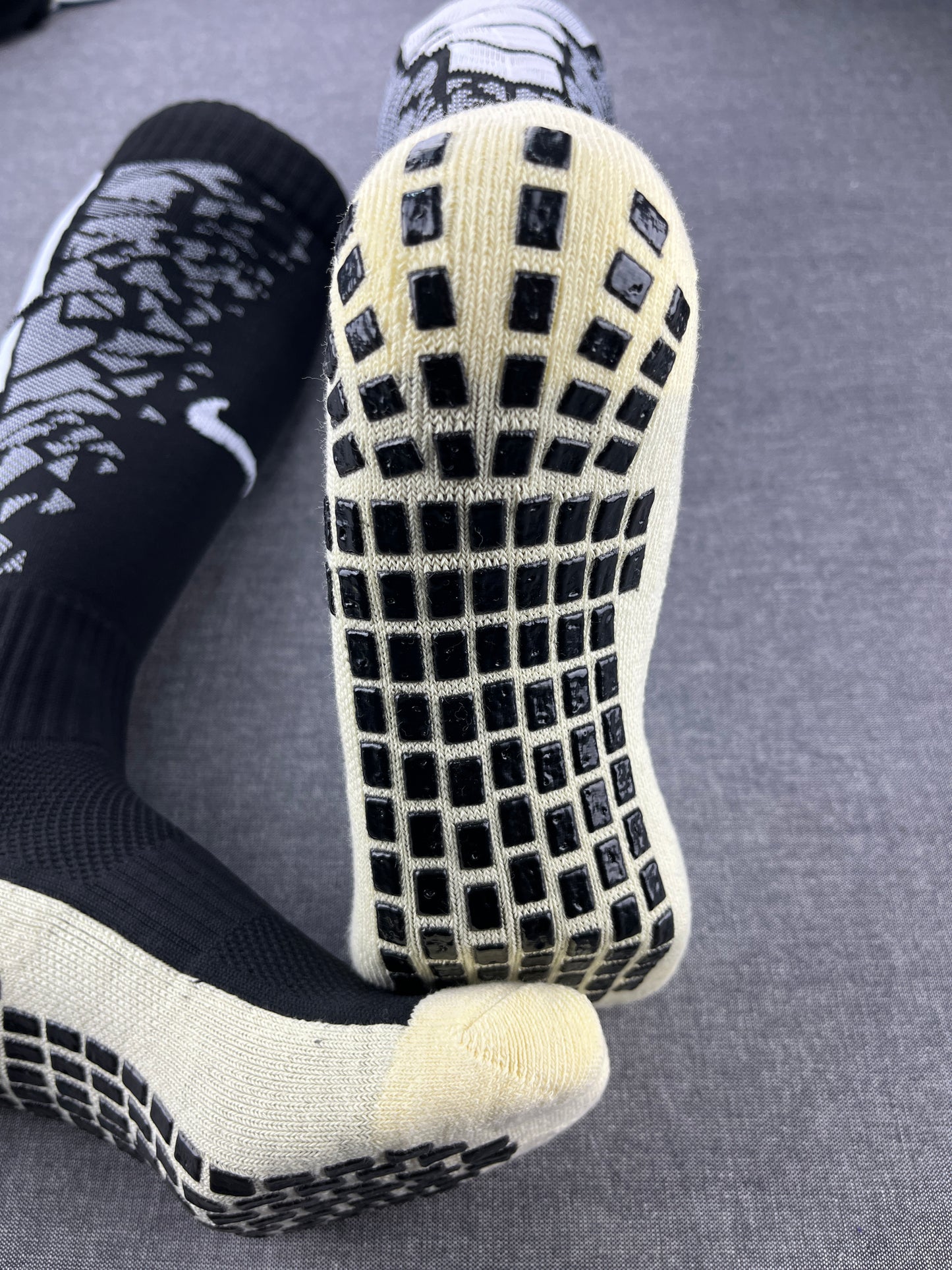 Nike Grip Socks Black Stripes Knee High