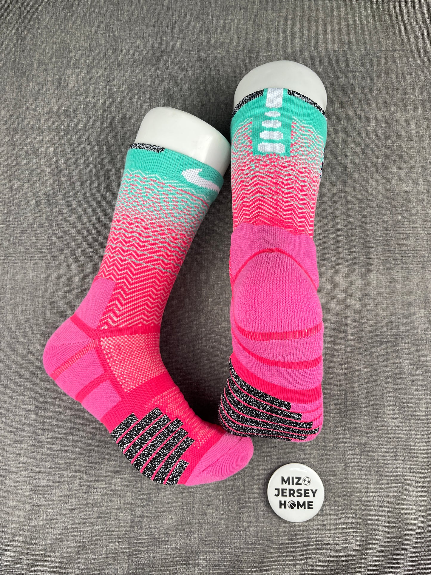 NBA Nike Pink & Green Crew Socks