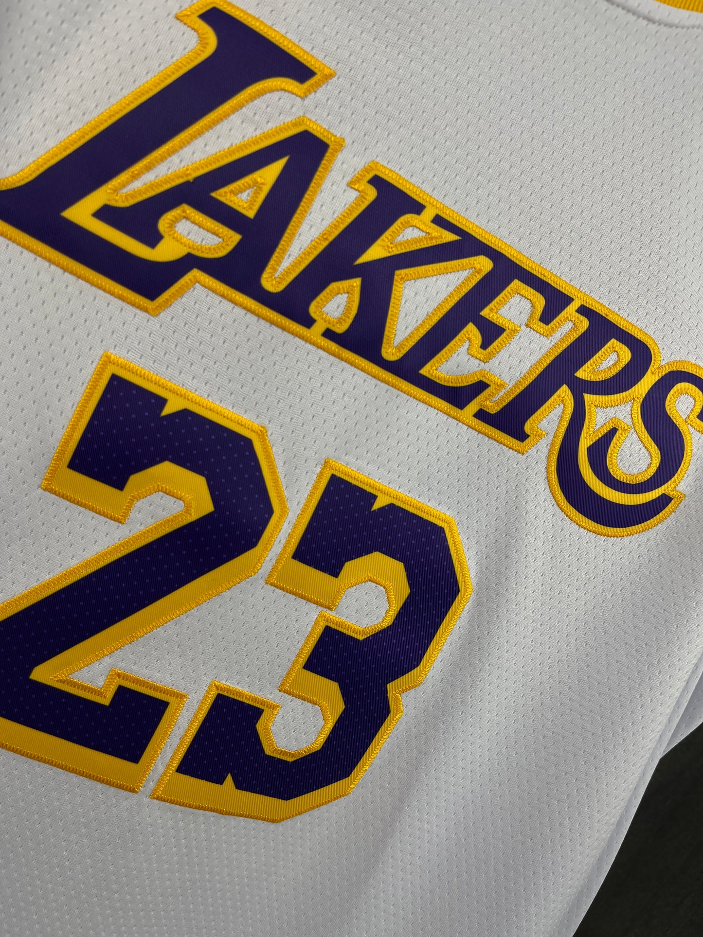 James 23 Lakes White NBA Jersey