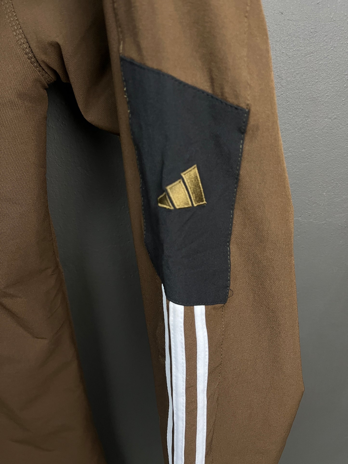 ADIDAS Dark Brown Stripes Inner Fleece Pants