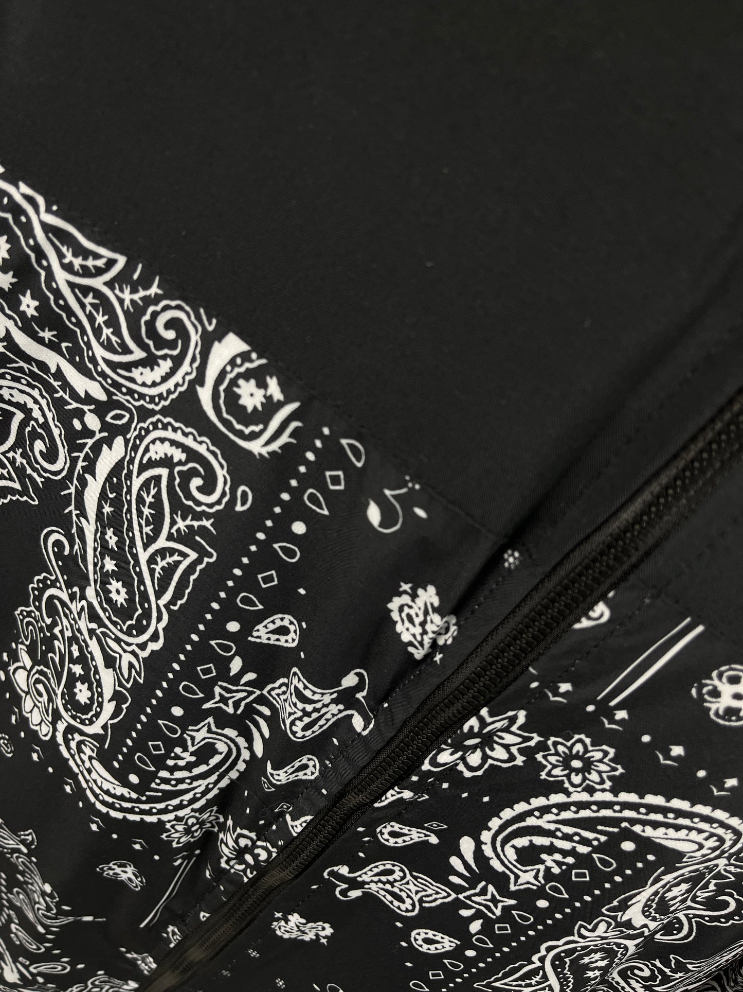 Paisley Reversible Black Puffer Jacket