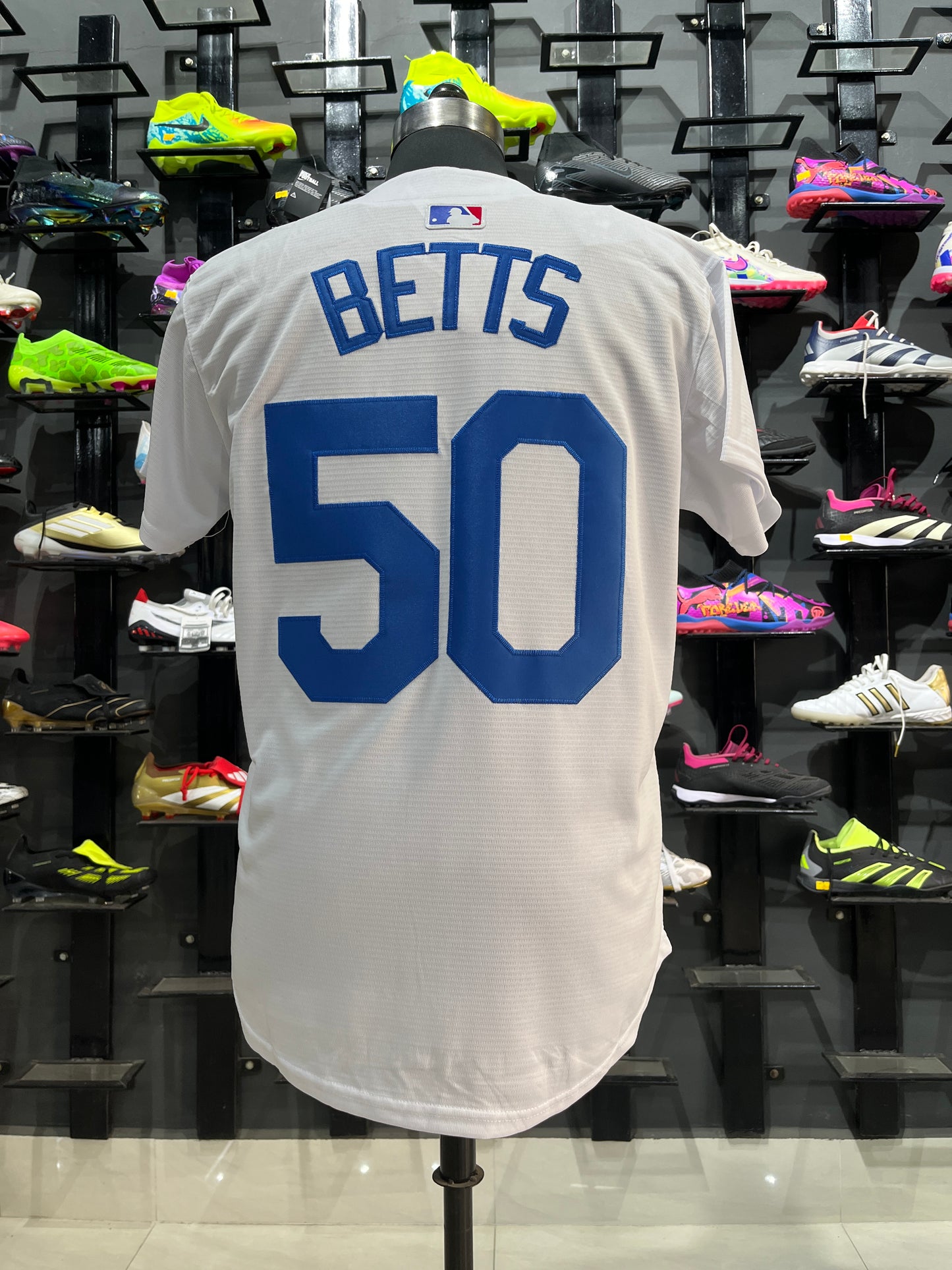 BETTS 50 White Dodgers MLB Jersey