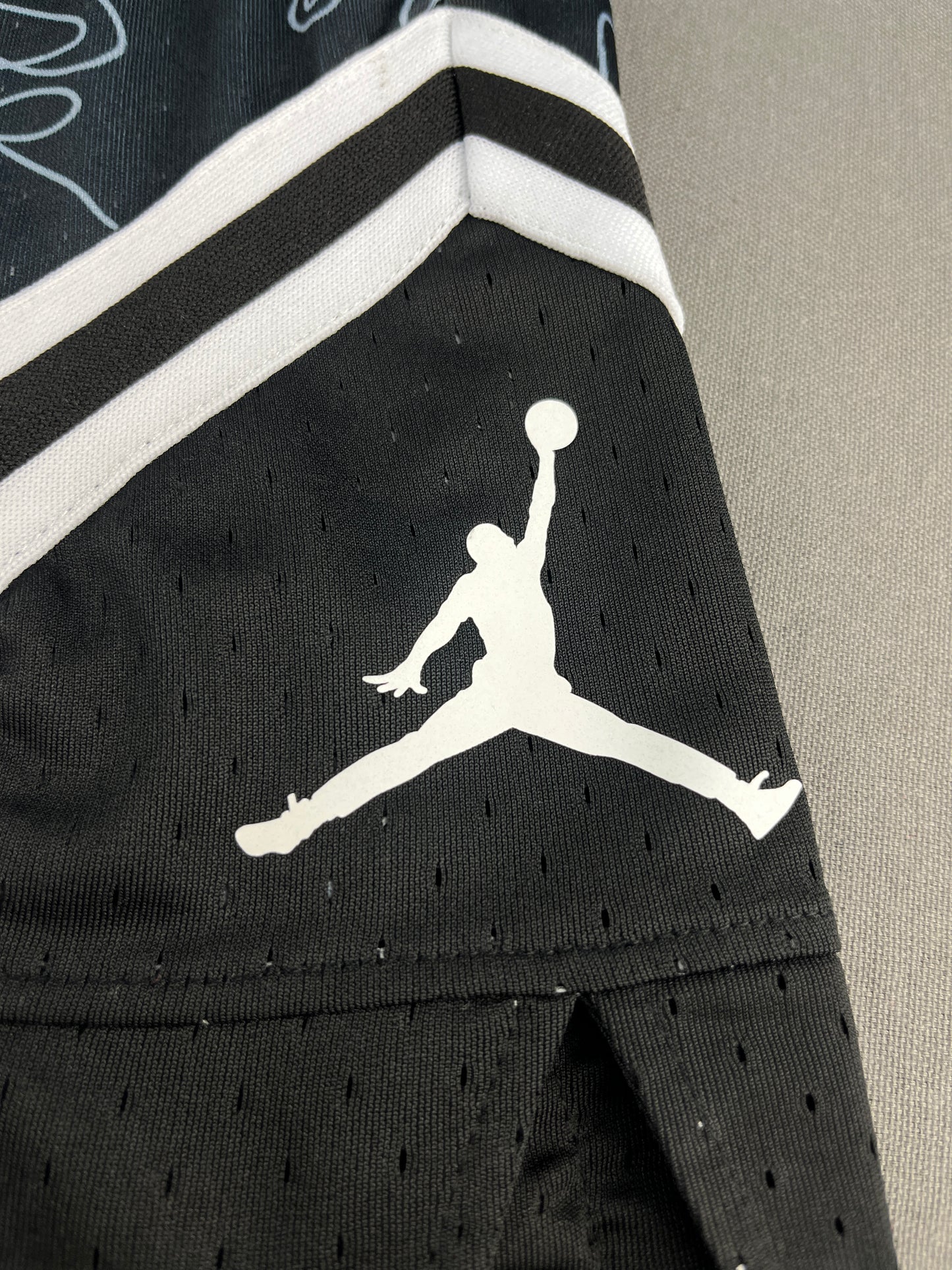 Jordan x Nike Graffiti Print Basketball Black& White Shorts