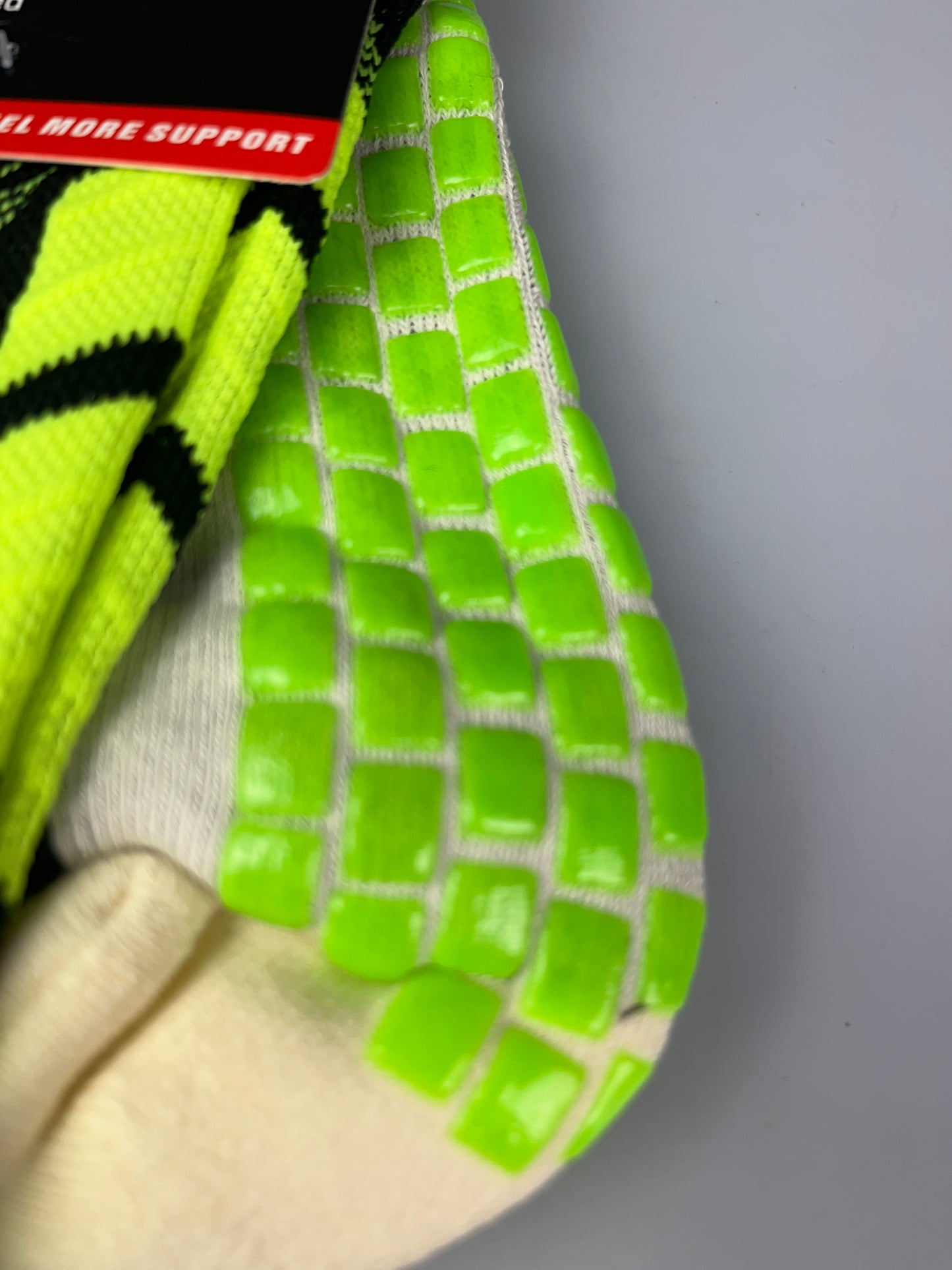 Nike Black & Green Grip Socks Crew