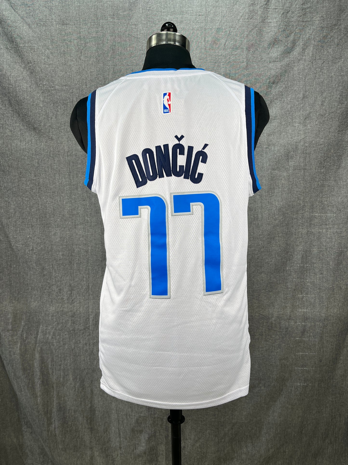 DONCIC 77 White & Blue Dallas Mavericks NBA Jersey
