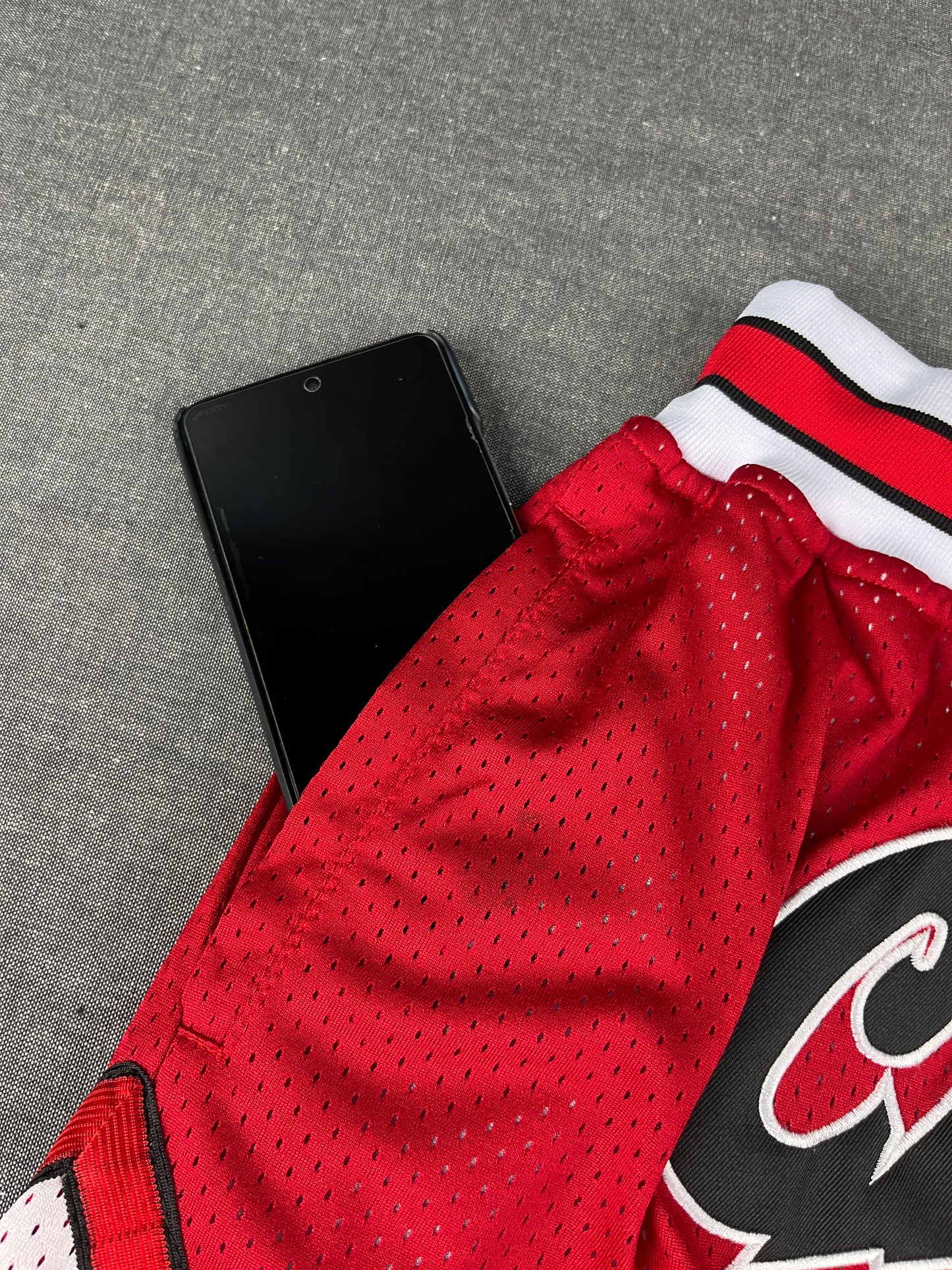 Chicago Bulls Red Shorts Full Embroidery