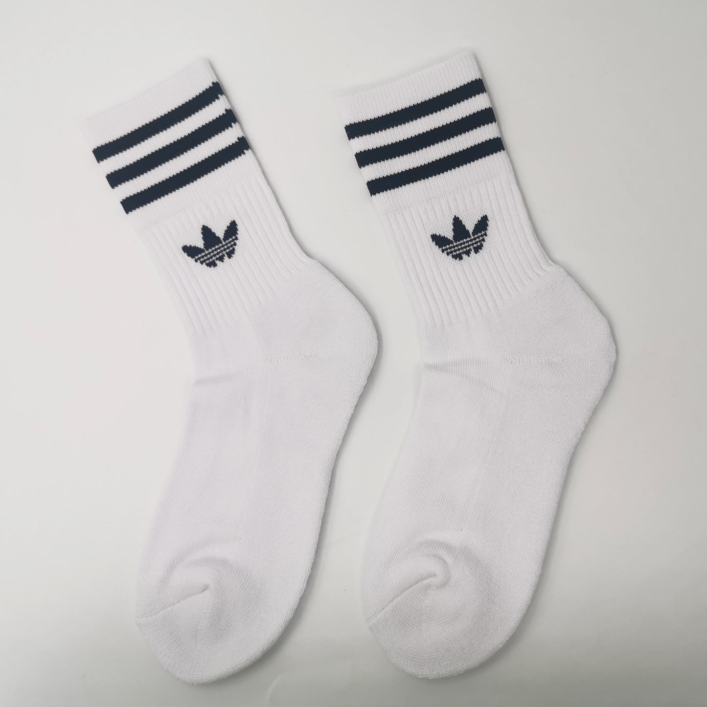 Adidas Stripe White Crew Socks