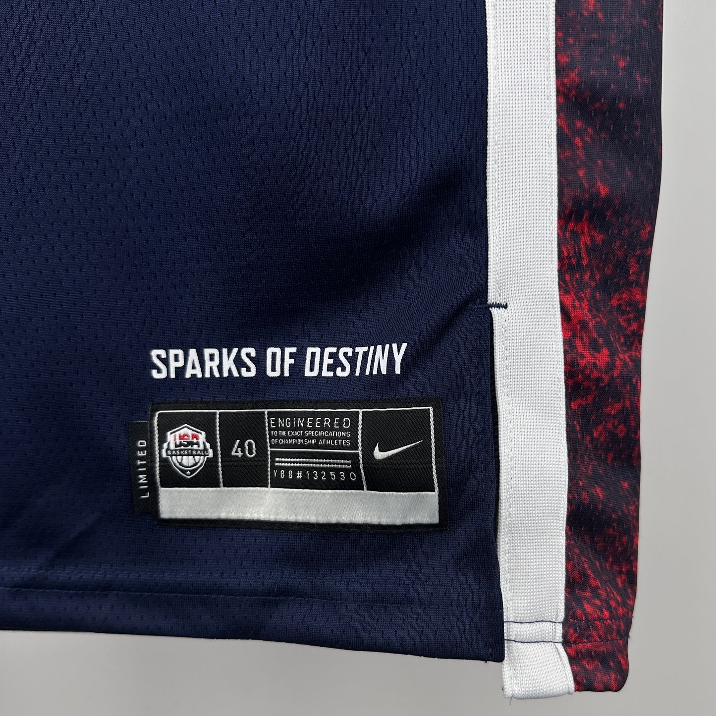 CURRY 4 Dark Blue USA Heat Pressed Edition Basketball Jersey