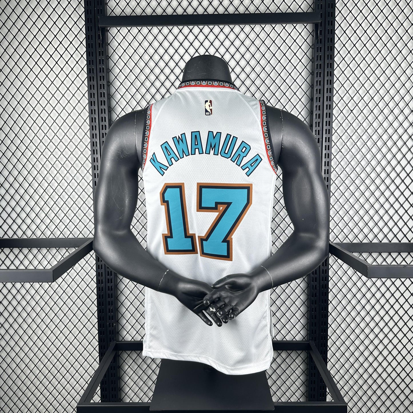 KAWAMURA 17 White Memphis Grizzlies Heat Pressed Edition NBA Jersey