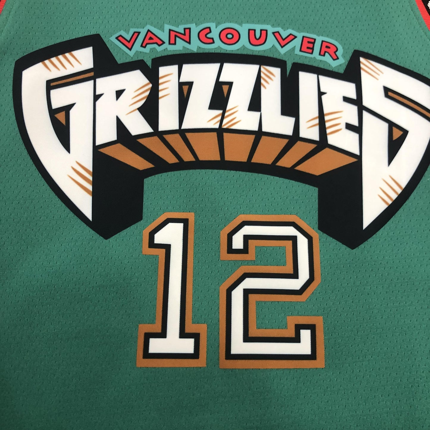 MORANT 12 Green Memphis Grizzlies Heat Pressed Edition NBA Jersey