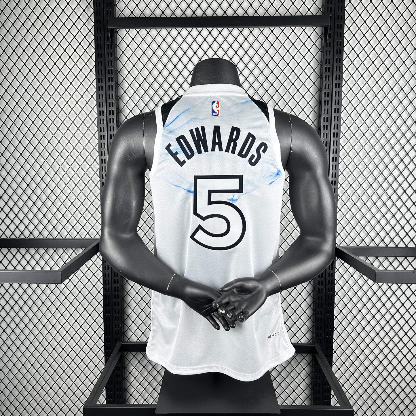 EDWARDS 5 White Minnesota Timberwolves Heat Pressed Edition NBA Jersey