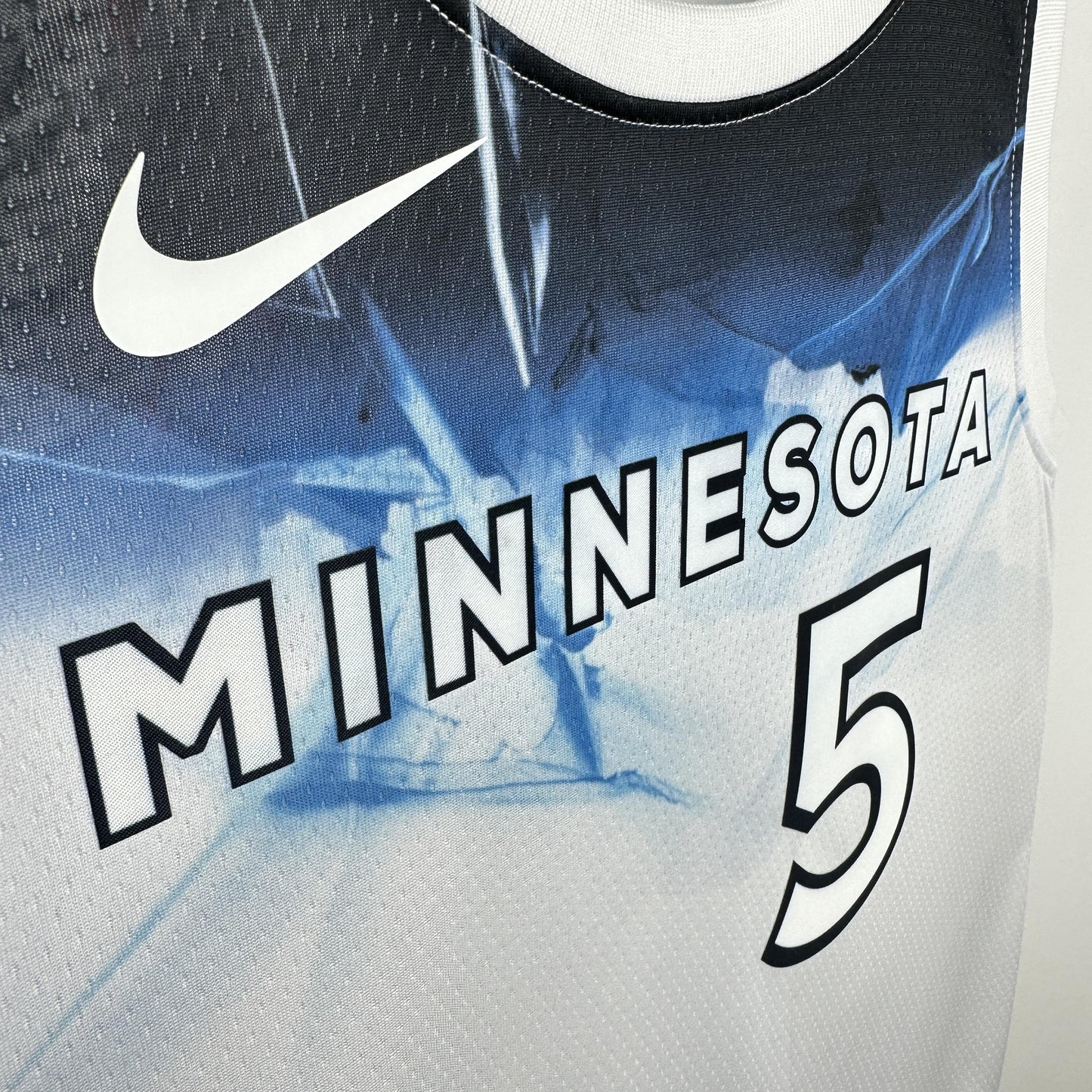 EDWARDS 5 White Minnesota Timberwolves Heat Pressed Edition NBA Jersey