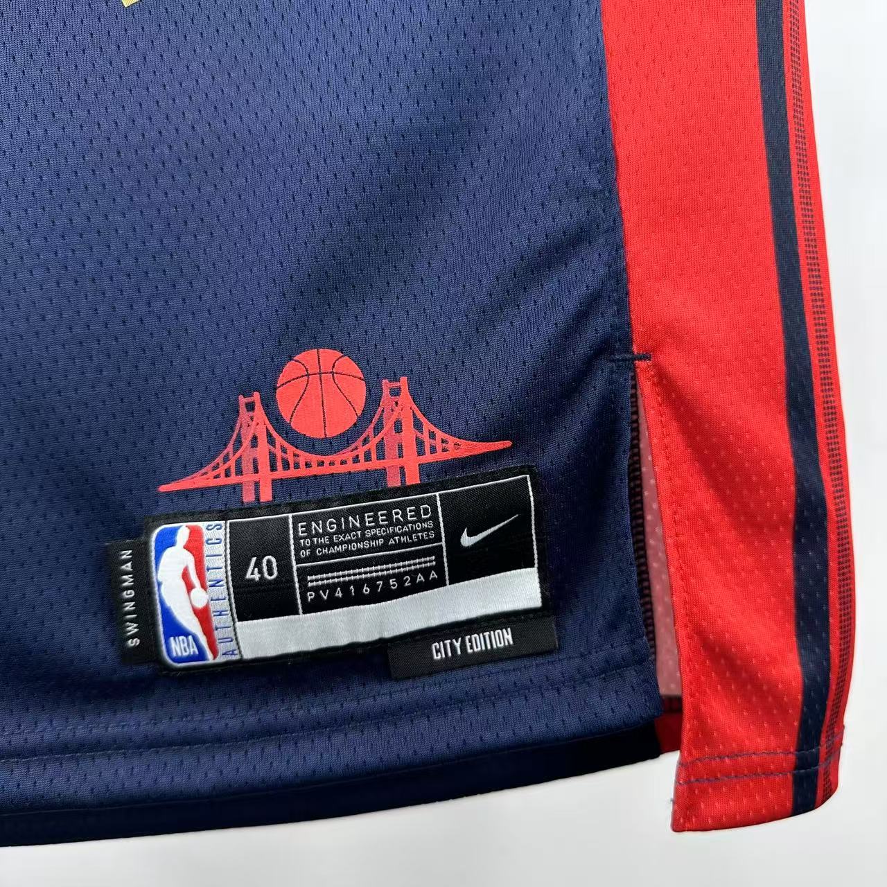 CURRY 30 Dark Blue Golden State Warriors Heat Pressed Edition NBA Jersey