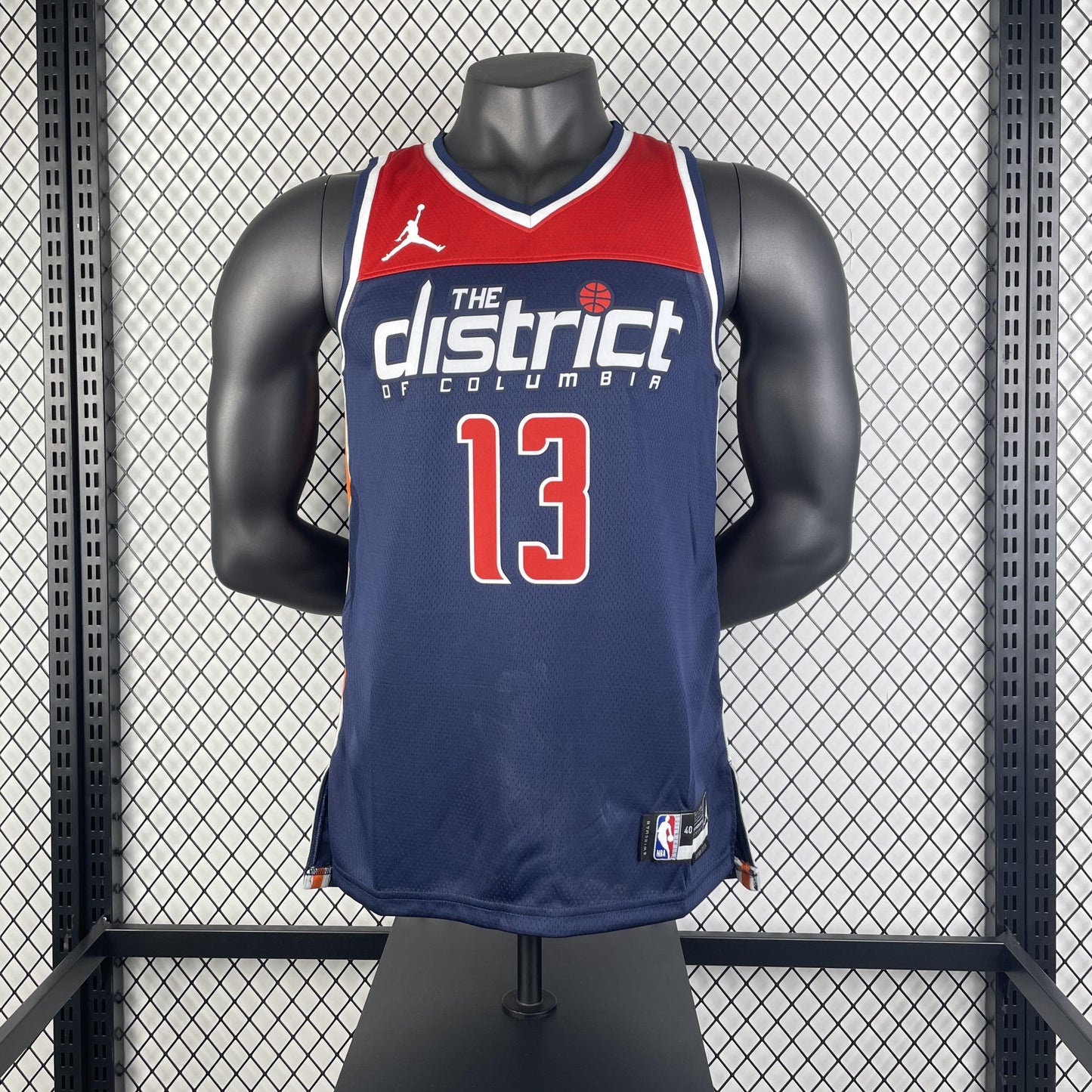 POOLE 13 Dark Blue The District Columbia Heat Pressed Edition NBA Jersey