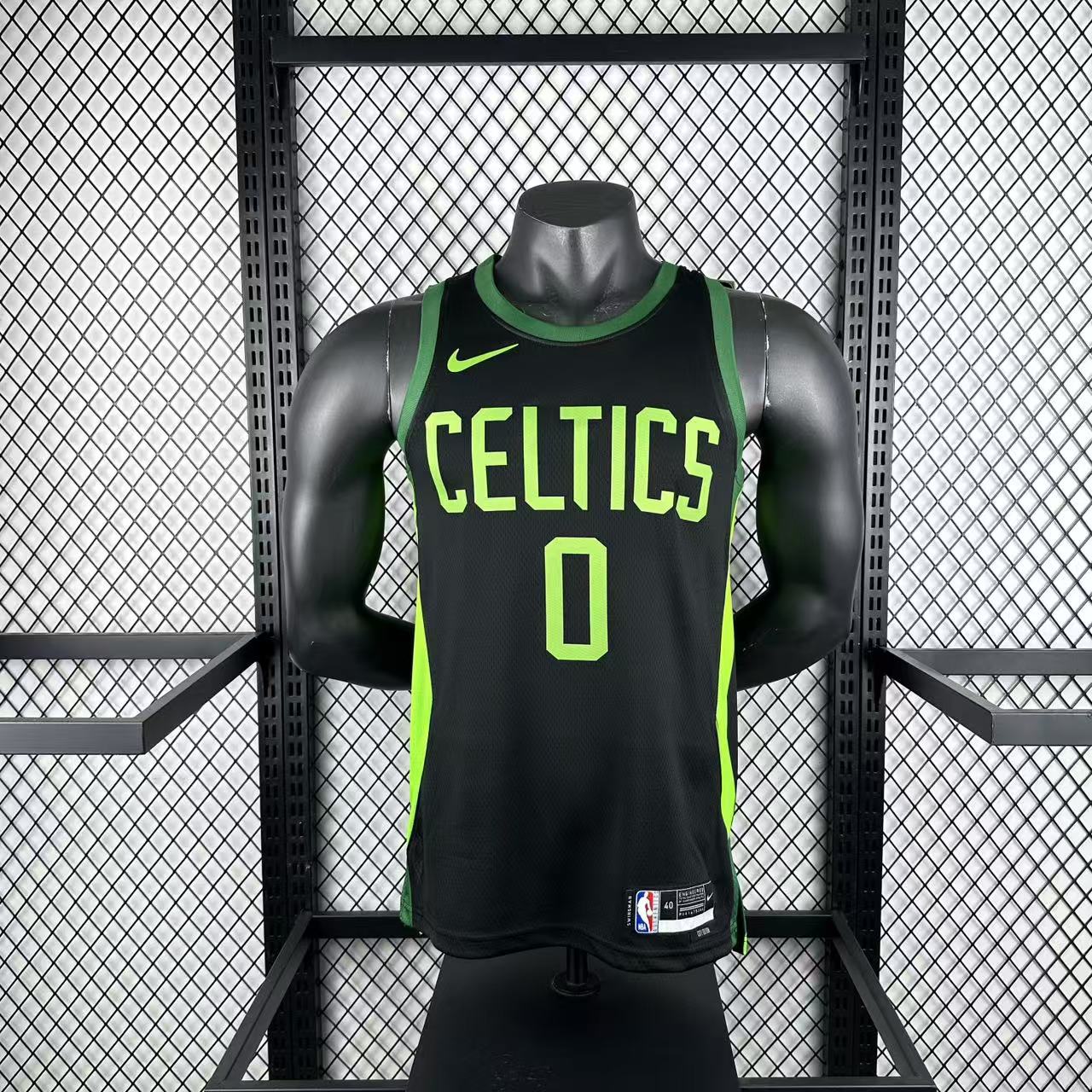 TATUM 0 Black Boston Celtics Heat Pressed Edition NBA Jersey
