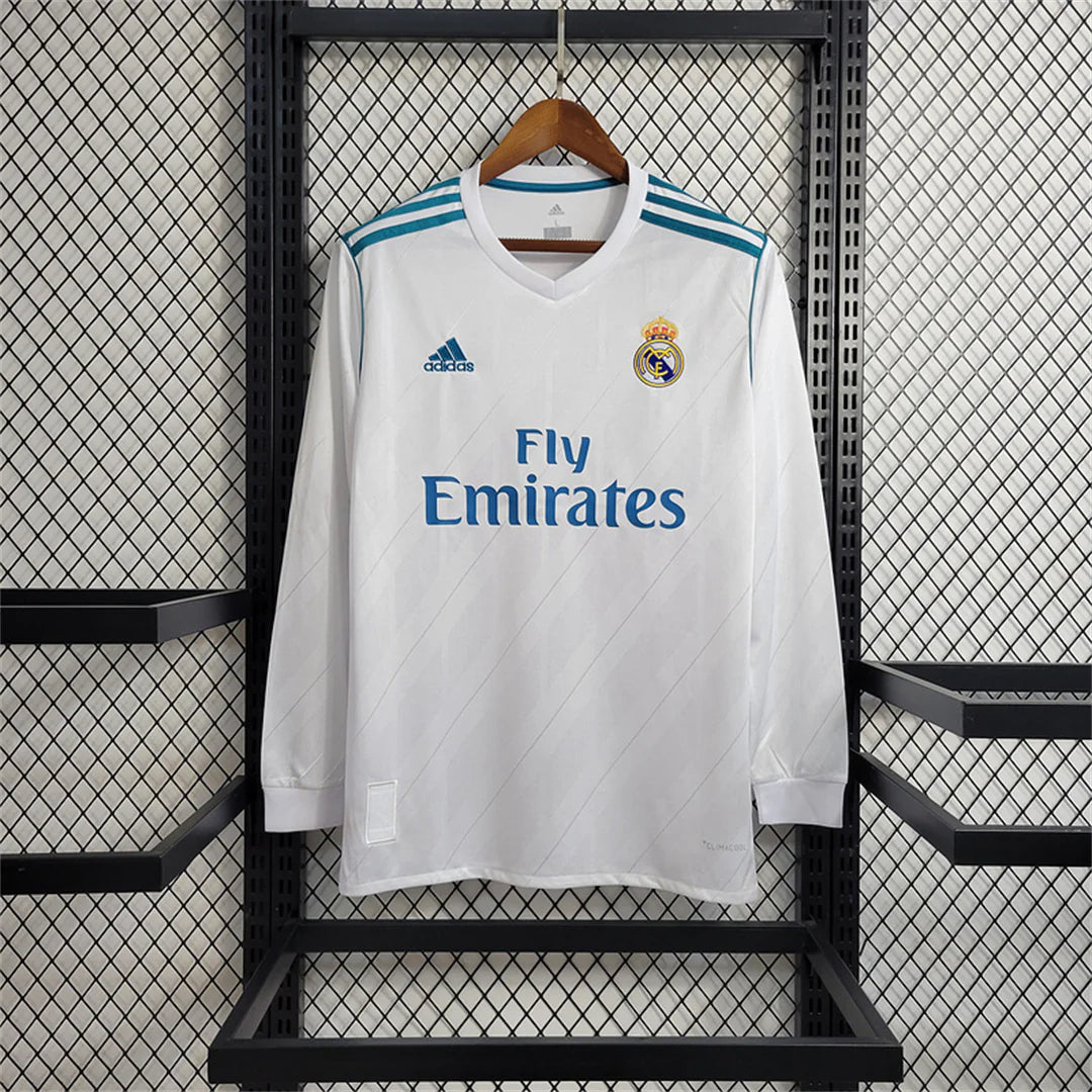 REAL MADRID Retro 2017-2018 Home Jersey FULL SLEEVES