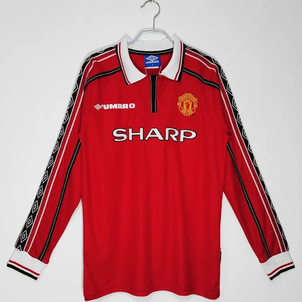 MANCHESTER UNITED Long Sleeves Retro 1998-1999 Home Jersey