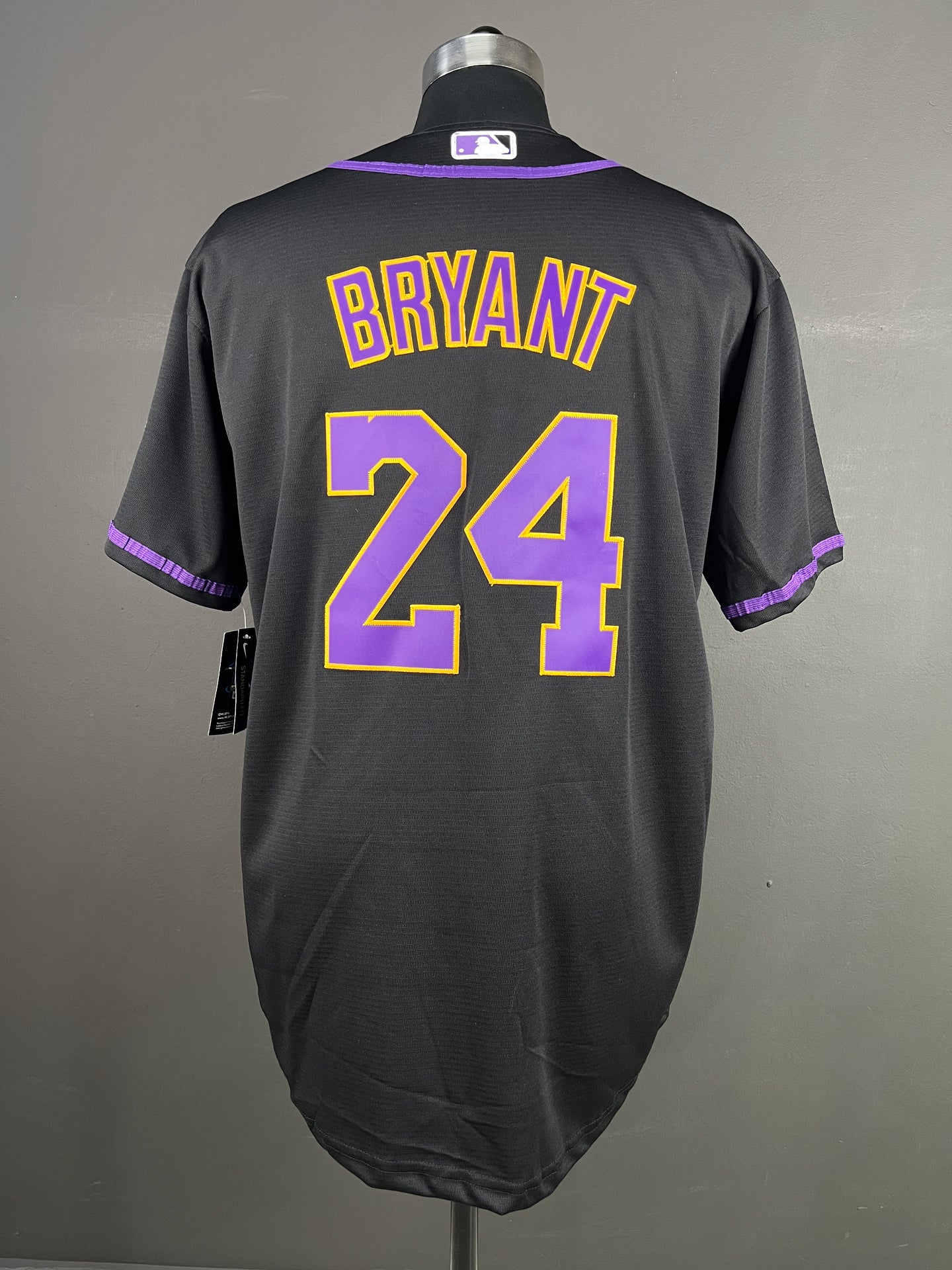 BRYANT 24/8 LAKERS LOS ANGELES BLACK MLB JERSEY