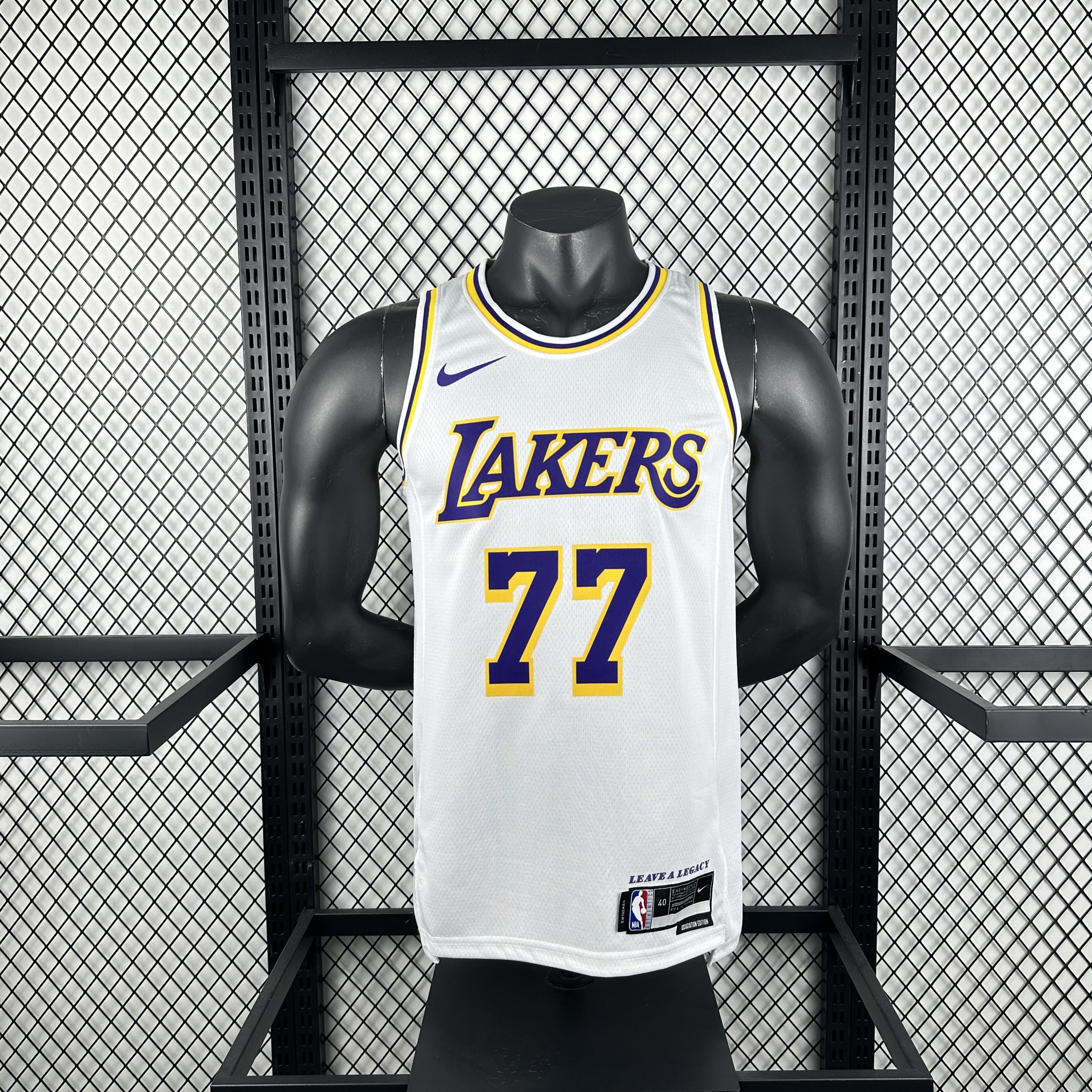 Doncic 77 Lakers White Heat Pressed Edition