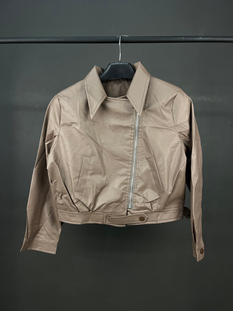 Women Brown Leather Jacket