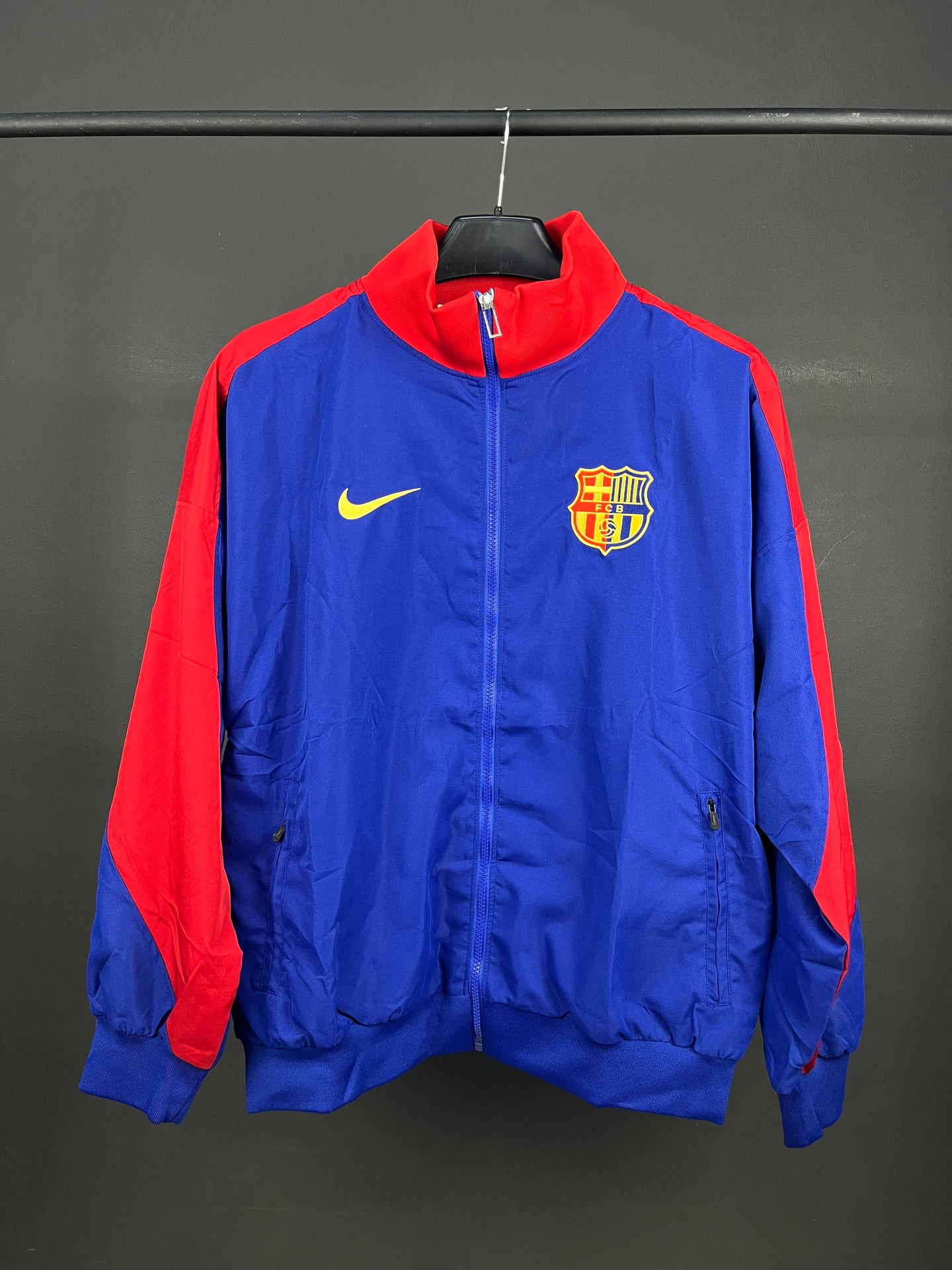 Barcelona Navy Blue Windbreaker Jacket