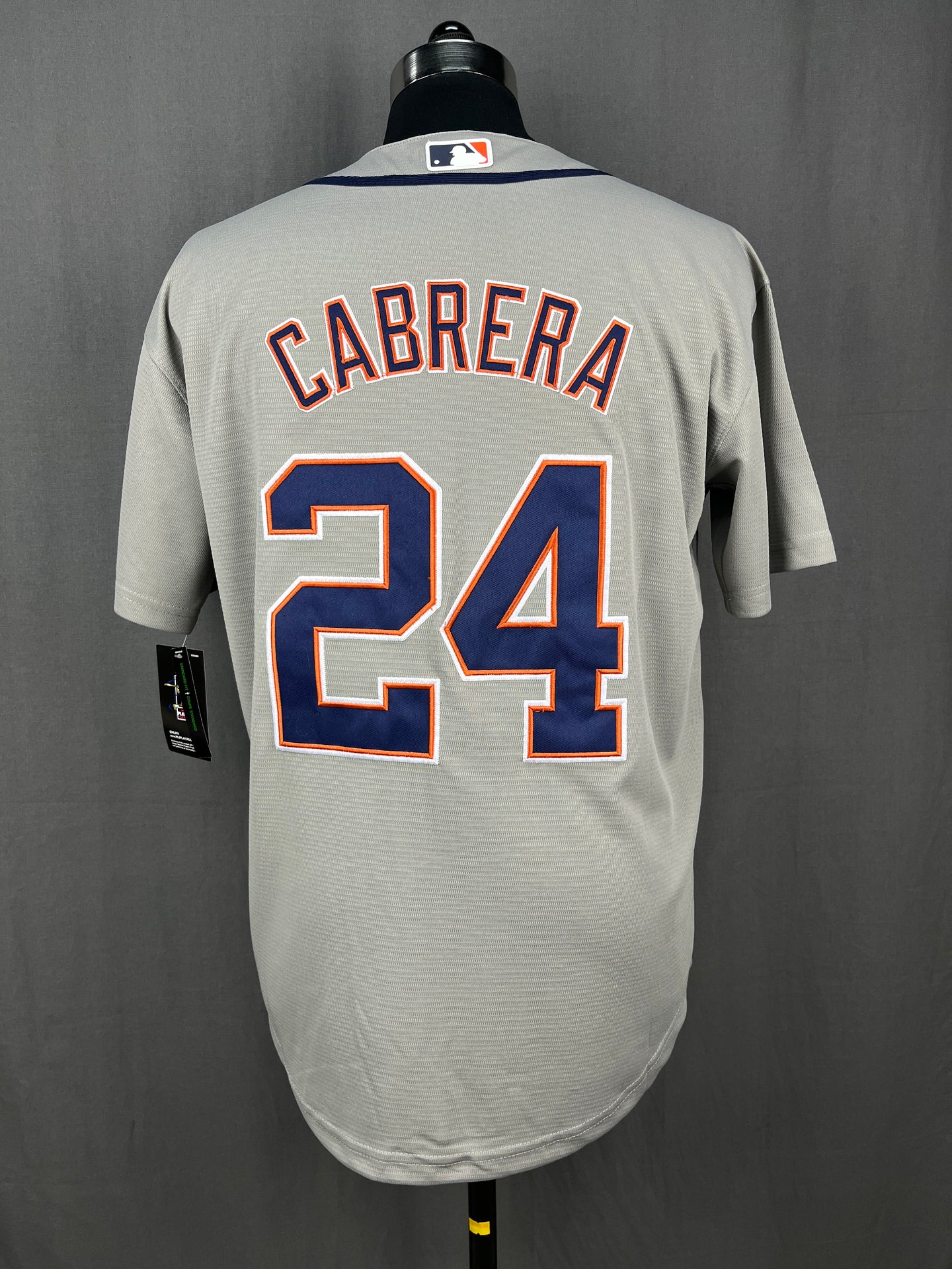 CABRERA 24 Grey Detroit Tigers MLB Jersey