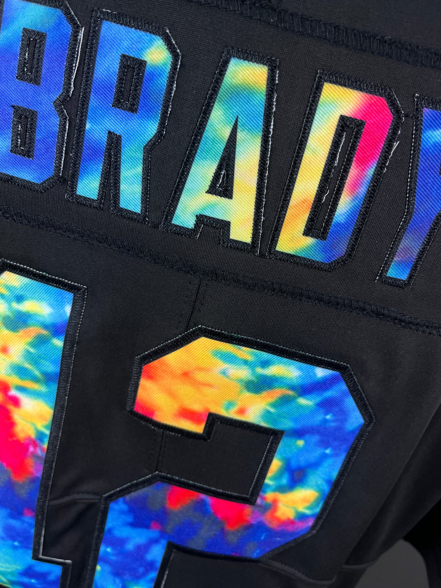 BRADY 12 Black (Rainbow Logo Edition) Tampa Bay Buccaneers NFL Jersey