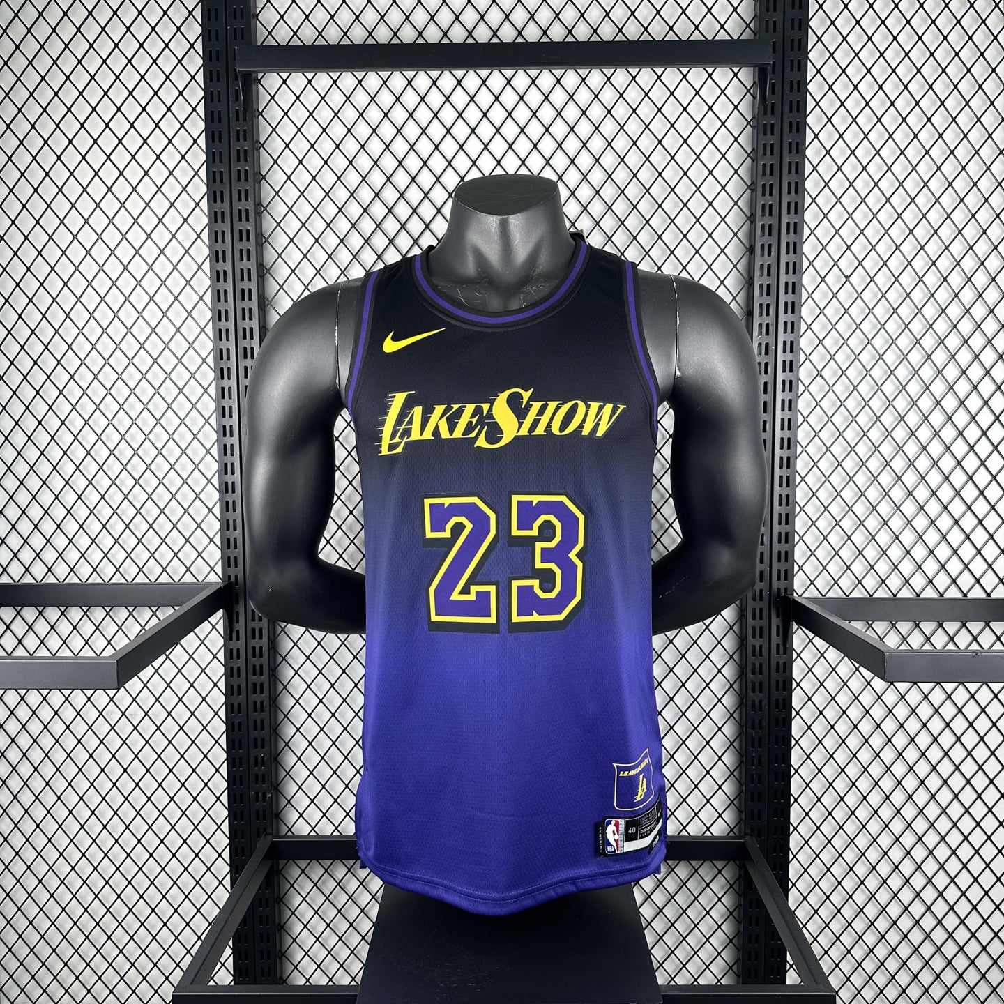JAMES 23 Blue LakeShow Heat Pressed Edition NBA Jersey