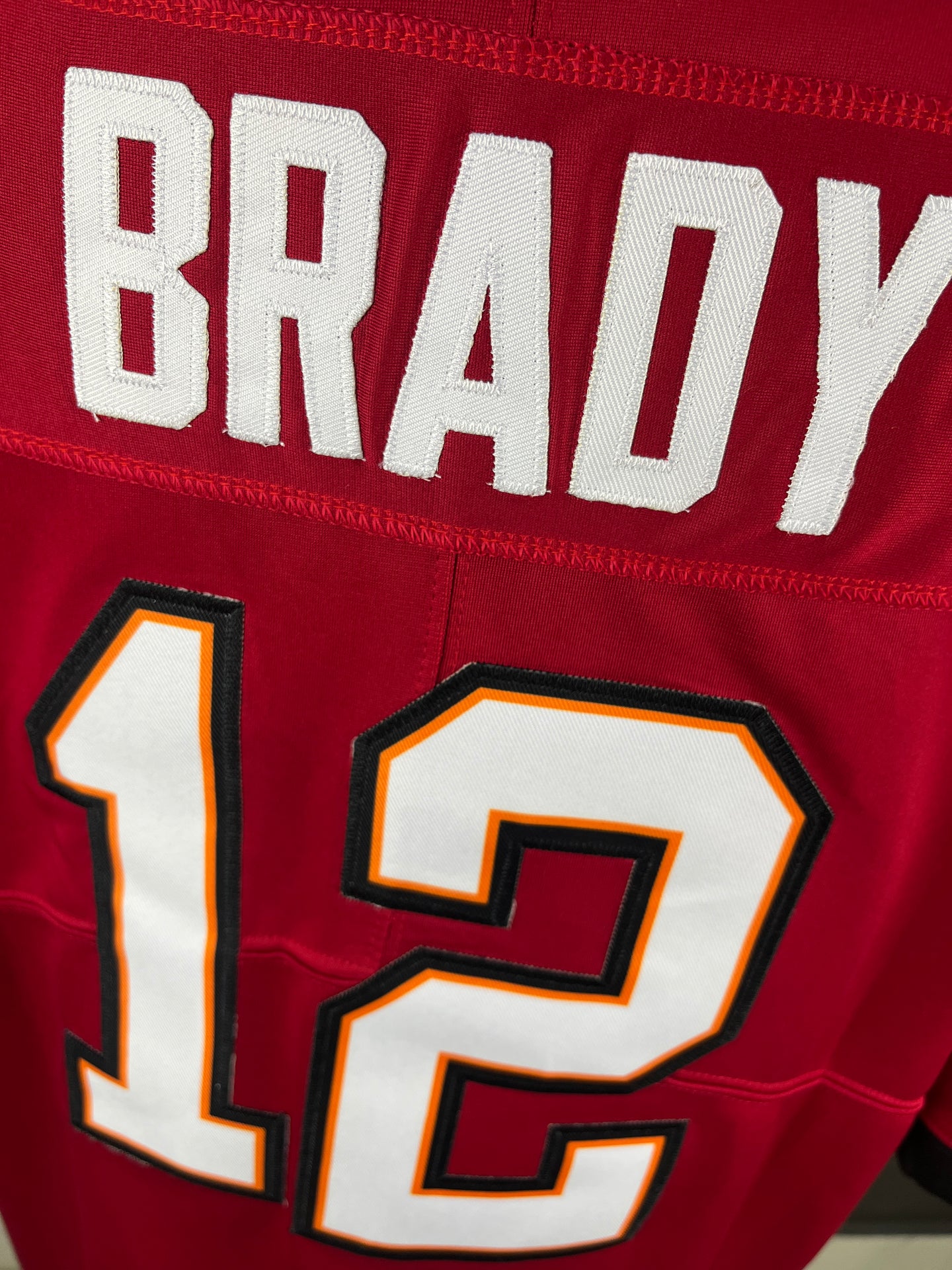 BRADY 12 Red (Front Logo Edition) Tampa Bay Buccaneers NFL Jersey